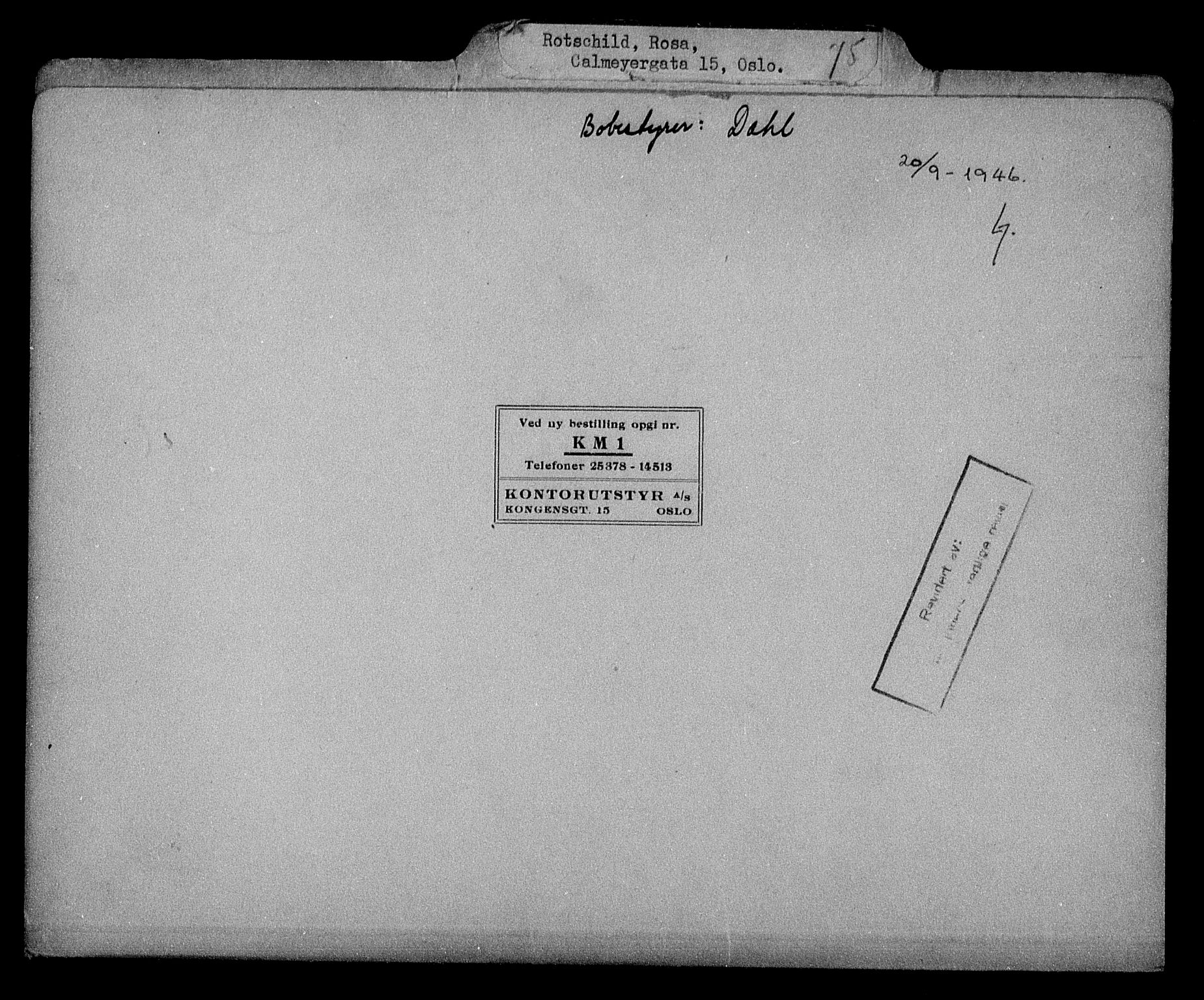 Justisdepartementet, Tilbakeføringskontoret for inndratte formuer, RA/S-1564/H/Hc/Hcc/L0975: --, 1945-1947, p. 2