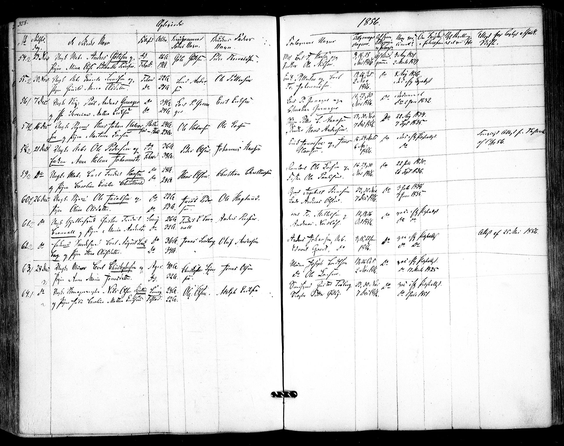 Halden prestekontor Kirkebøker, AV/SAO-A-10909/F/Fa/L0006: Parish register (official) no. I 6, 1845-1856, p. 328