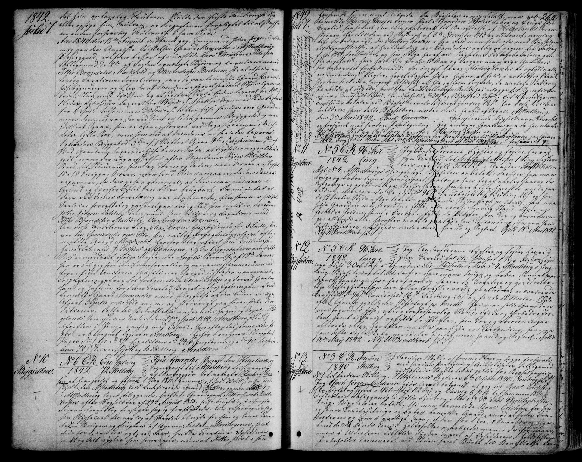 Helgeland sorenskriveri, SAT/A-0004/2/2C/L0010: Mortgage book no. 9, 1840-1845, p. 262