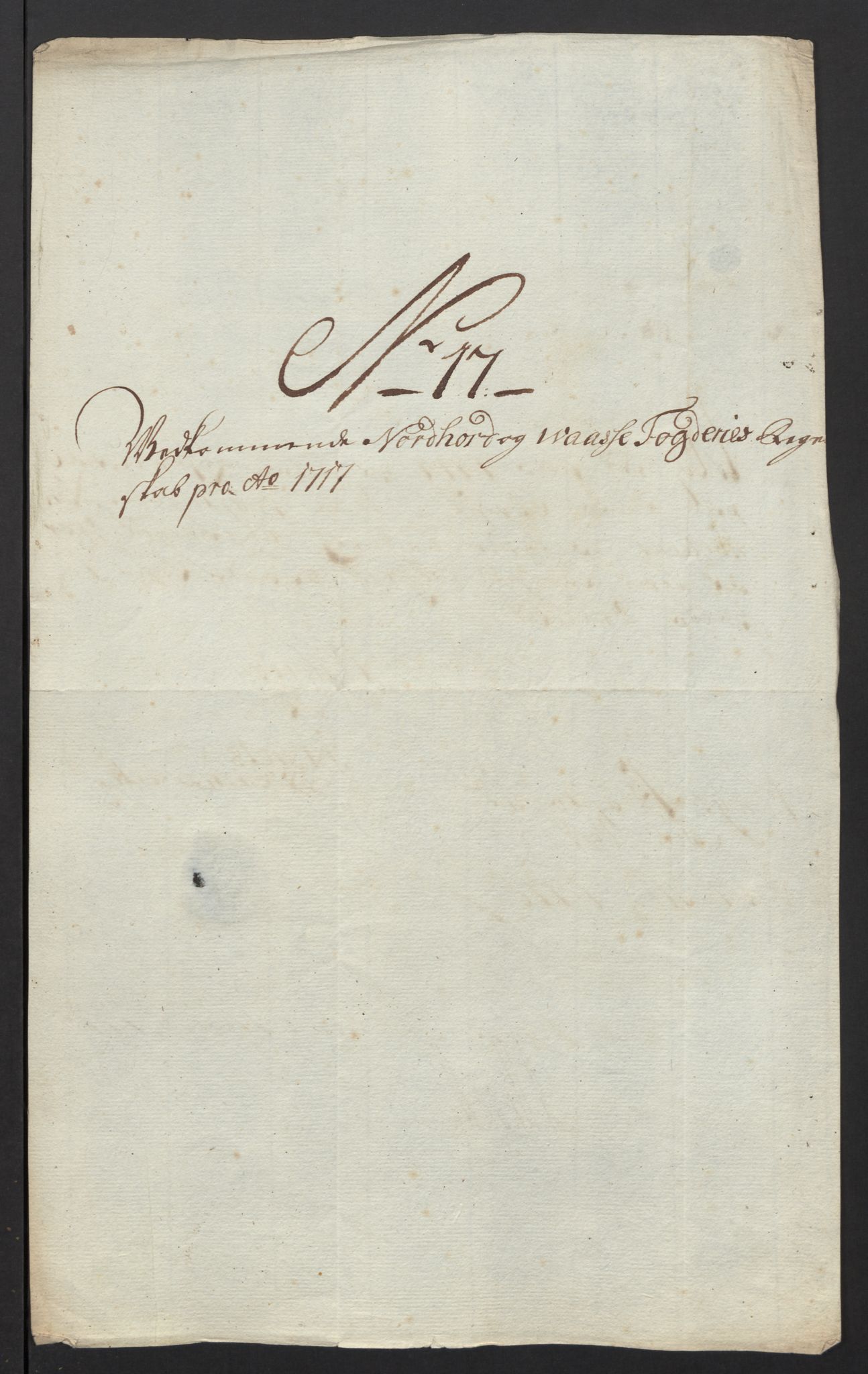 Rentekammeret inntil 1814, Reviderte regnskaper, Fogderegnskap, AV/RA-EA-4092/R51/L3201: Fogderegnskap Nordhordland og Voss, 1717, p. 107