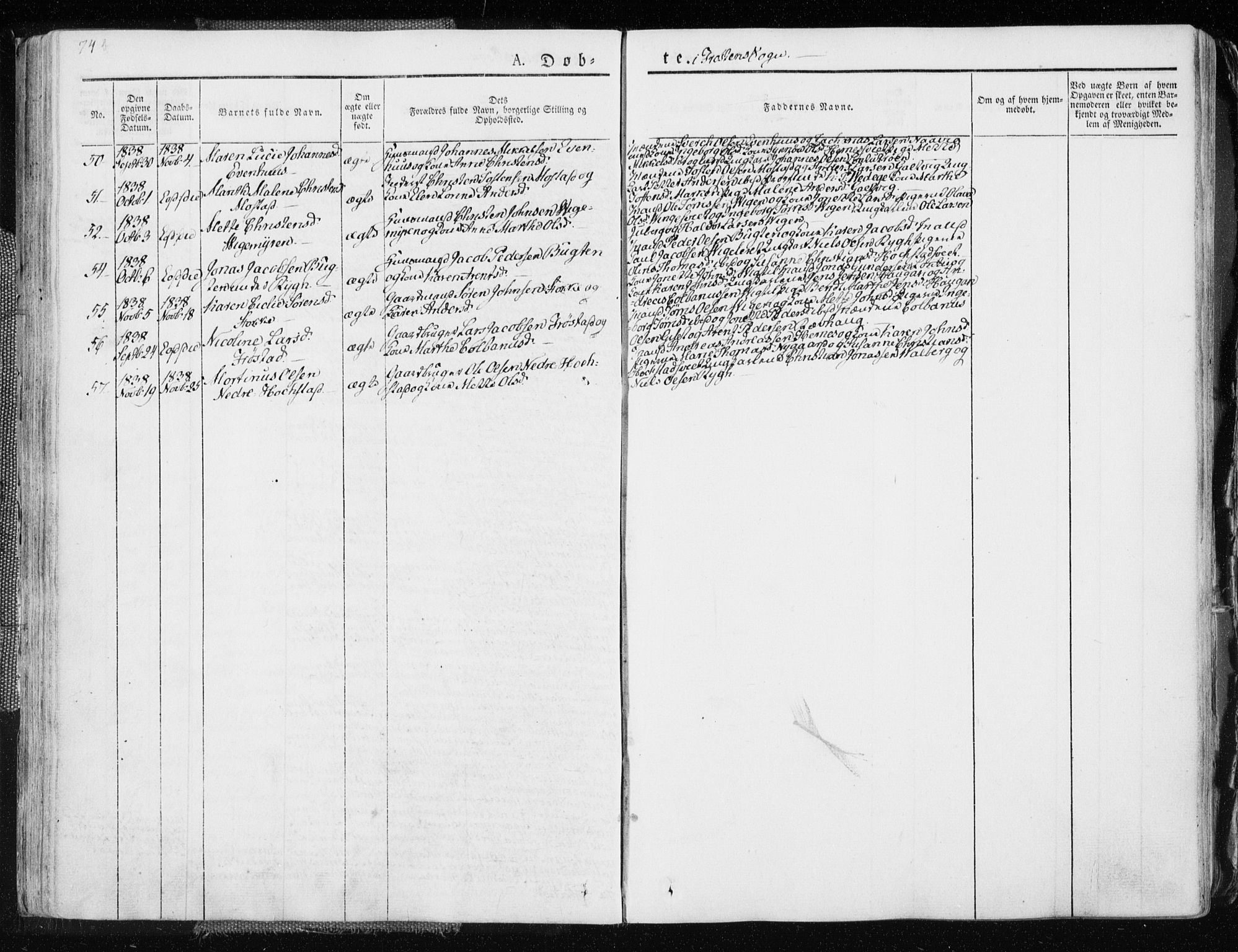 Ministerialprotokoller, klokkerbøker og fødselsregistre - Nord-Trøndelag, SAT/A-1458/713/L0114: Parish register (official) no. 713A05, 1827-1839, p. 74b