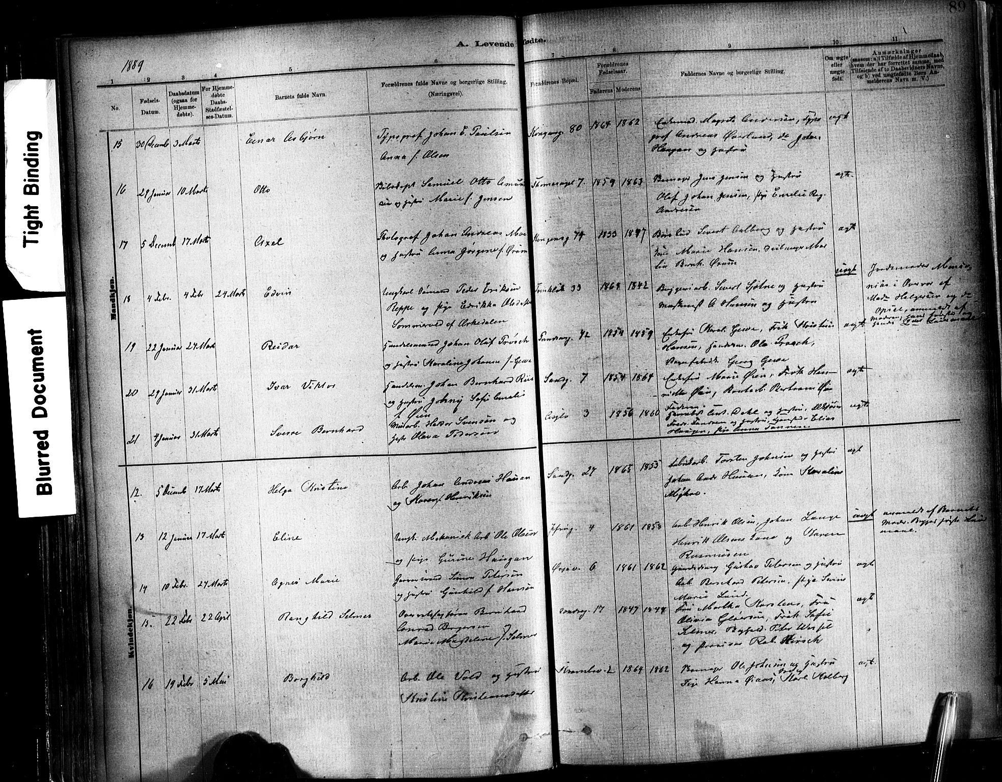 Ministerialprotokoller, klokkerbøker og fødselsregistre - Sør-Trøndelag, AV/SAT-A-1456/602/L0119: Parish register (official) no. 602A17, 1880-1901, p. 89