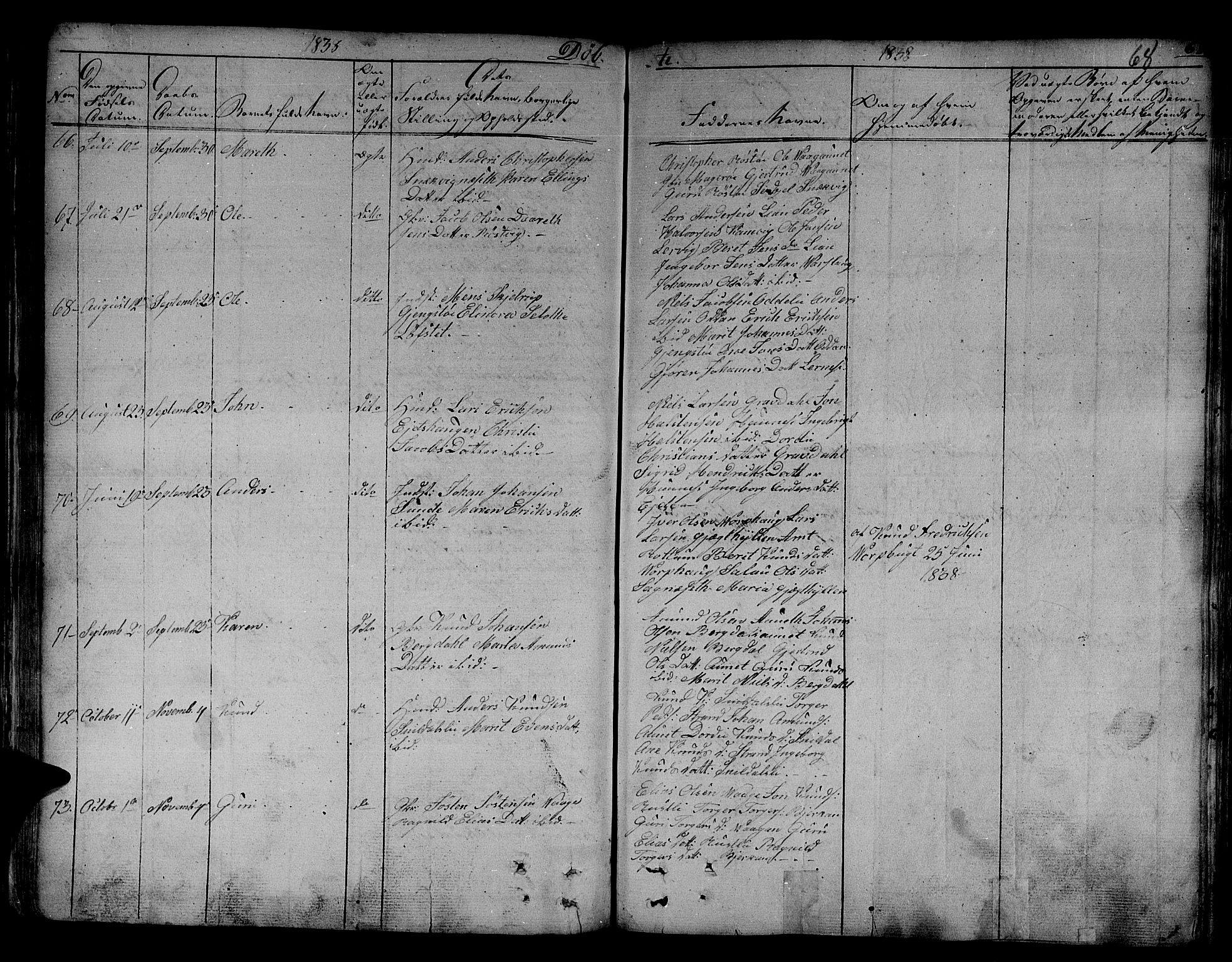 Ministerialprotokoller, klokkerbøker og fødselsregistre - Sør-Trøndelag, SAT/A-1456/630/L0492: Parish register (official) no. 630A05, 1830-1840, p. 68