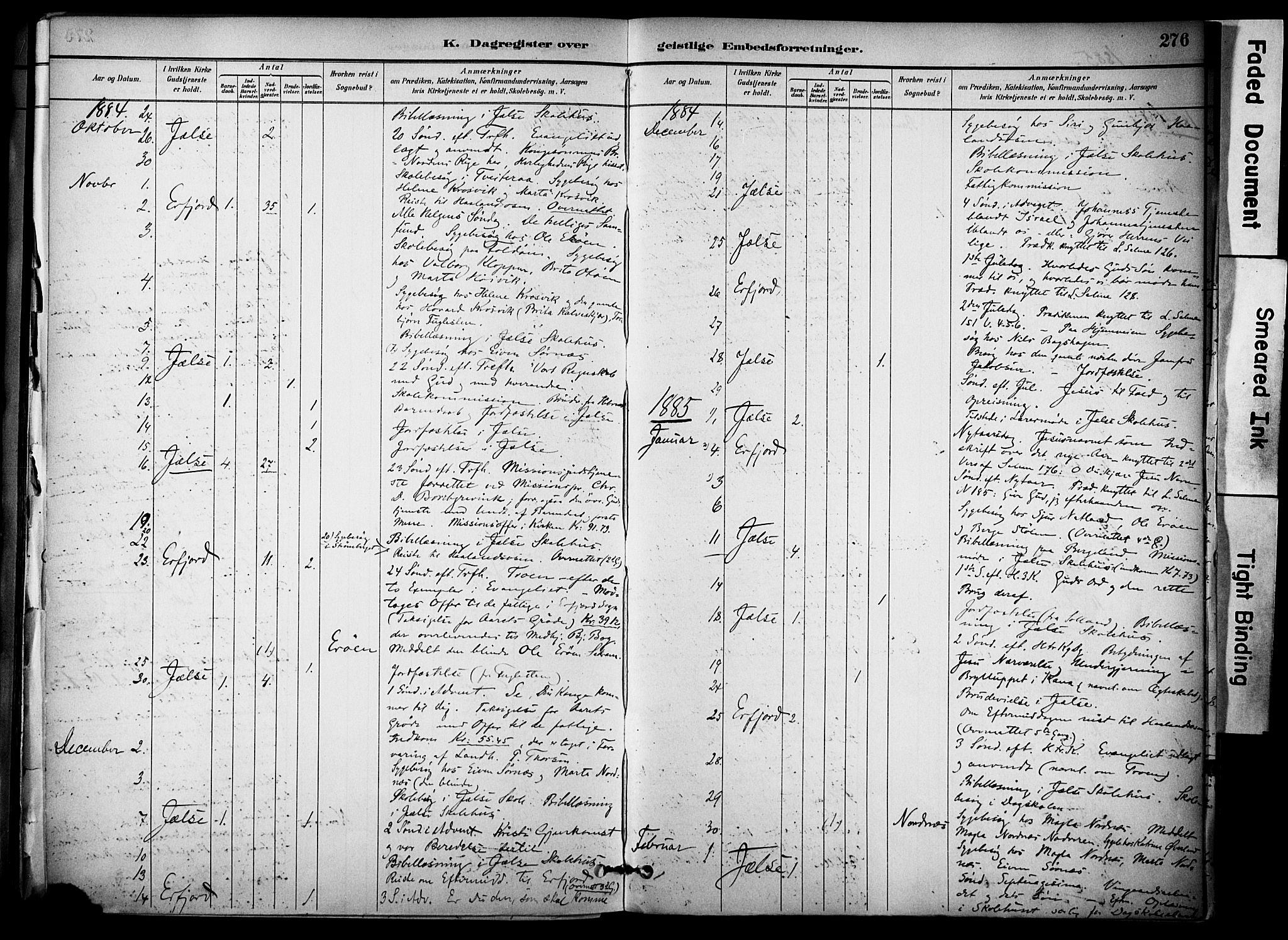Jelsa sokneprestkontor, SAST/A-101842/01/IV: Parish register (official) no. A 10, 1884-1906, p. 278