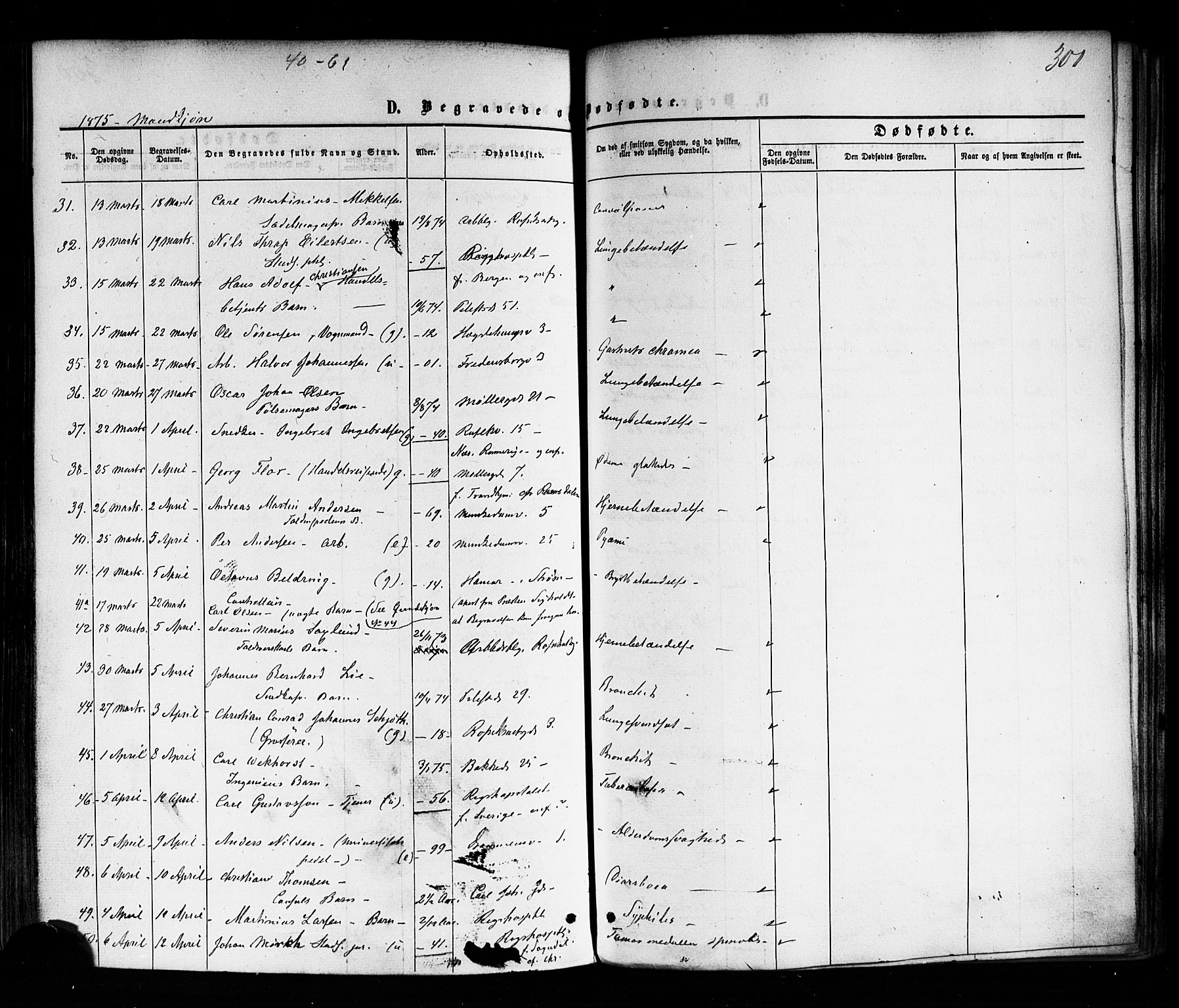 Trefoldighet prestekontor Kirkebøker, AV/SAO-A-10882/F/Fd/L0001: Parish register (official) no. IV 1, 1858-1877, p. 301