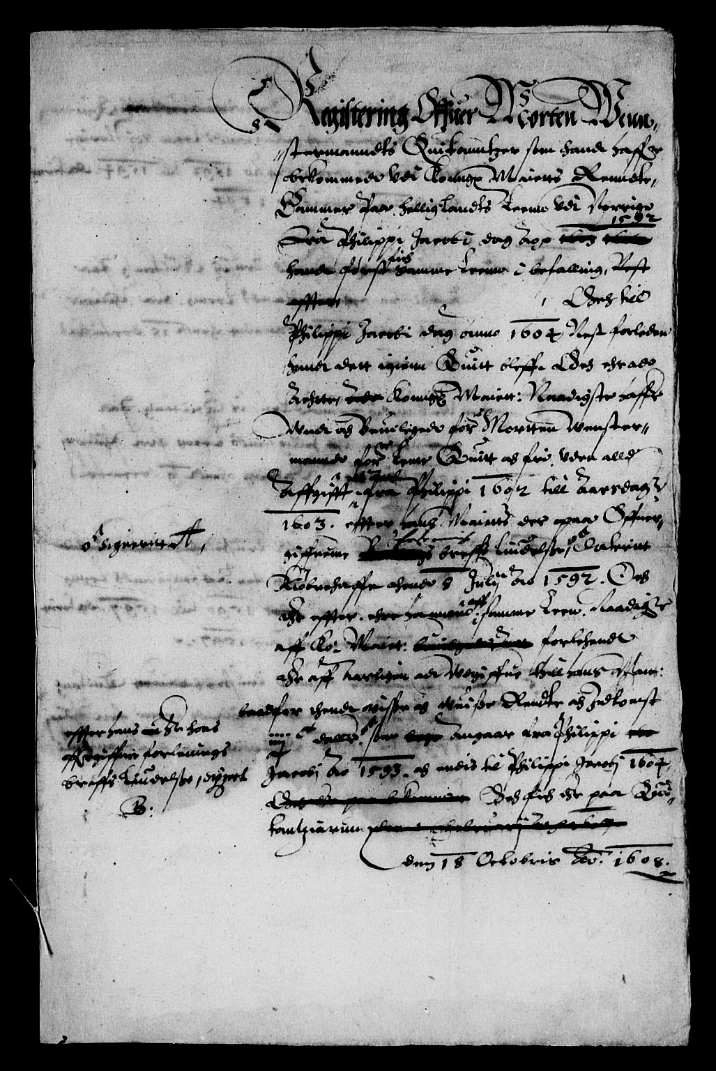 Rentekammeret inntil 1814, Reviderte regnskaper, Lensregnskaper, AV/RA-EA-5023/R/Rb/Rbz/L0001: Nordlandenes len, 1592-1611