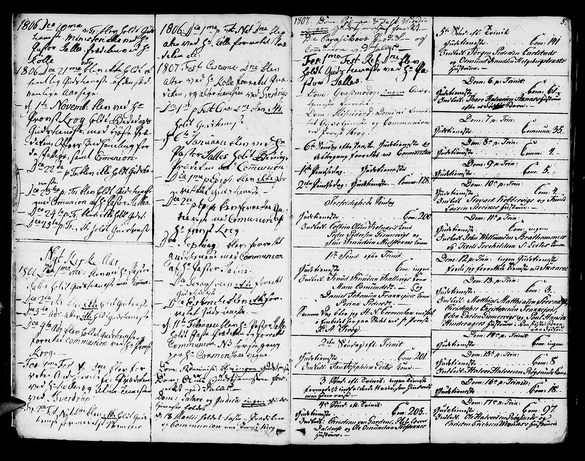 Avaldsnes sokneprestkontor, SAST/A -101851/H/Ha/Haa/L0003: Parish register (official) no. A 3, 1801-1817, p. 5