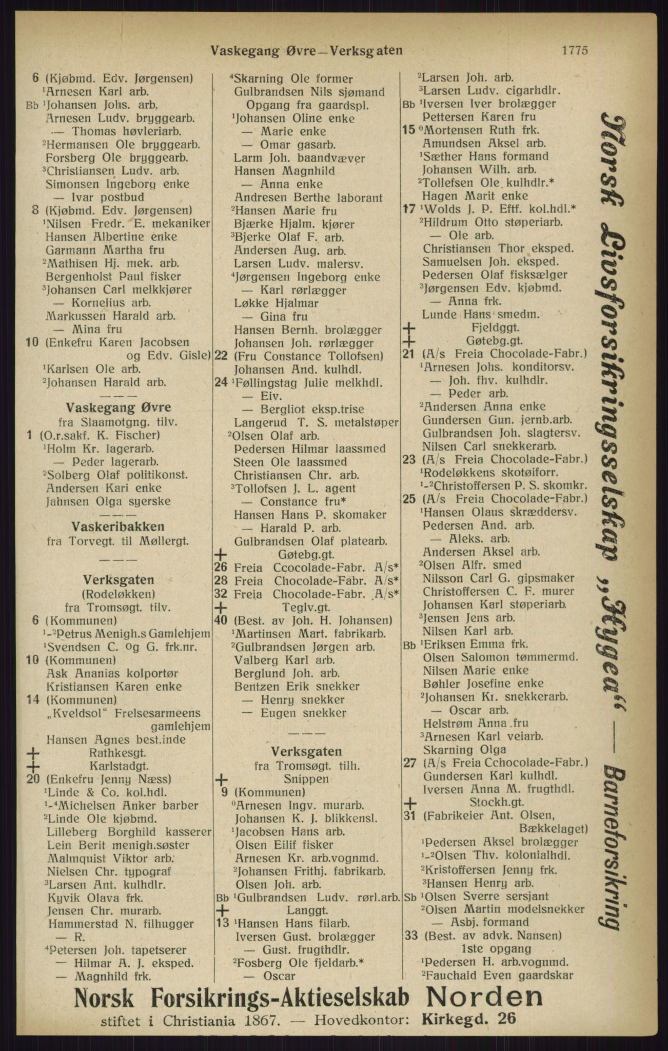 Kristiania/Oslo adressebok, PUBL/-, 1916, p. 1775