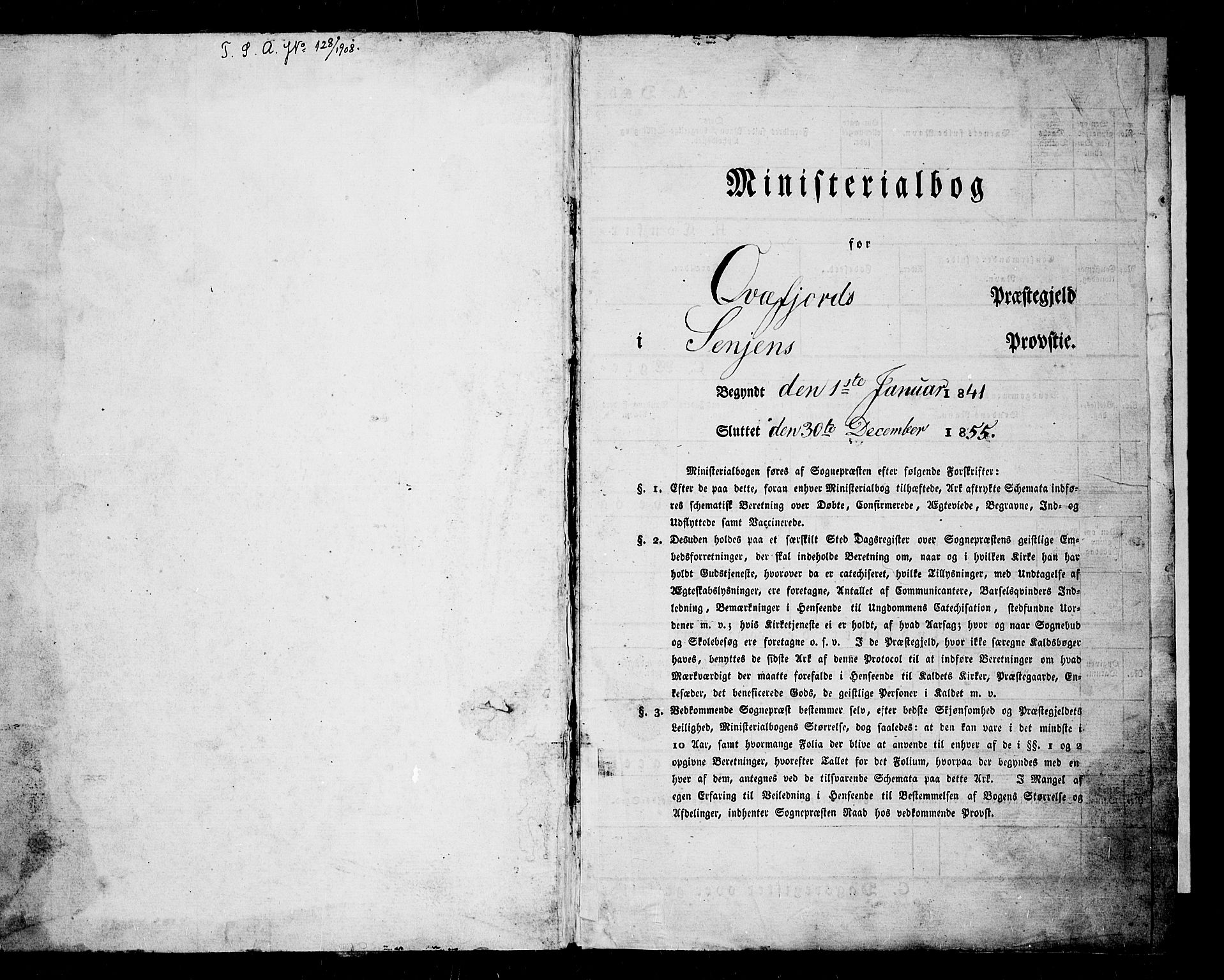Kvæfjord sokneprestkontor, SATØ/S-1323/G/Ga/Gab/L0002klokker: Parish register (copy) no. 2, 1841-1855