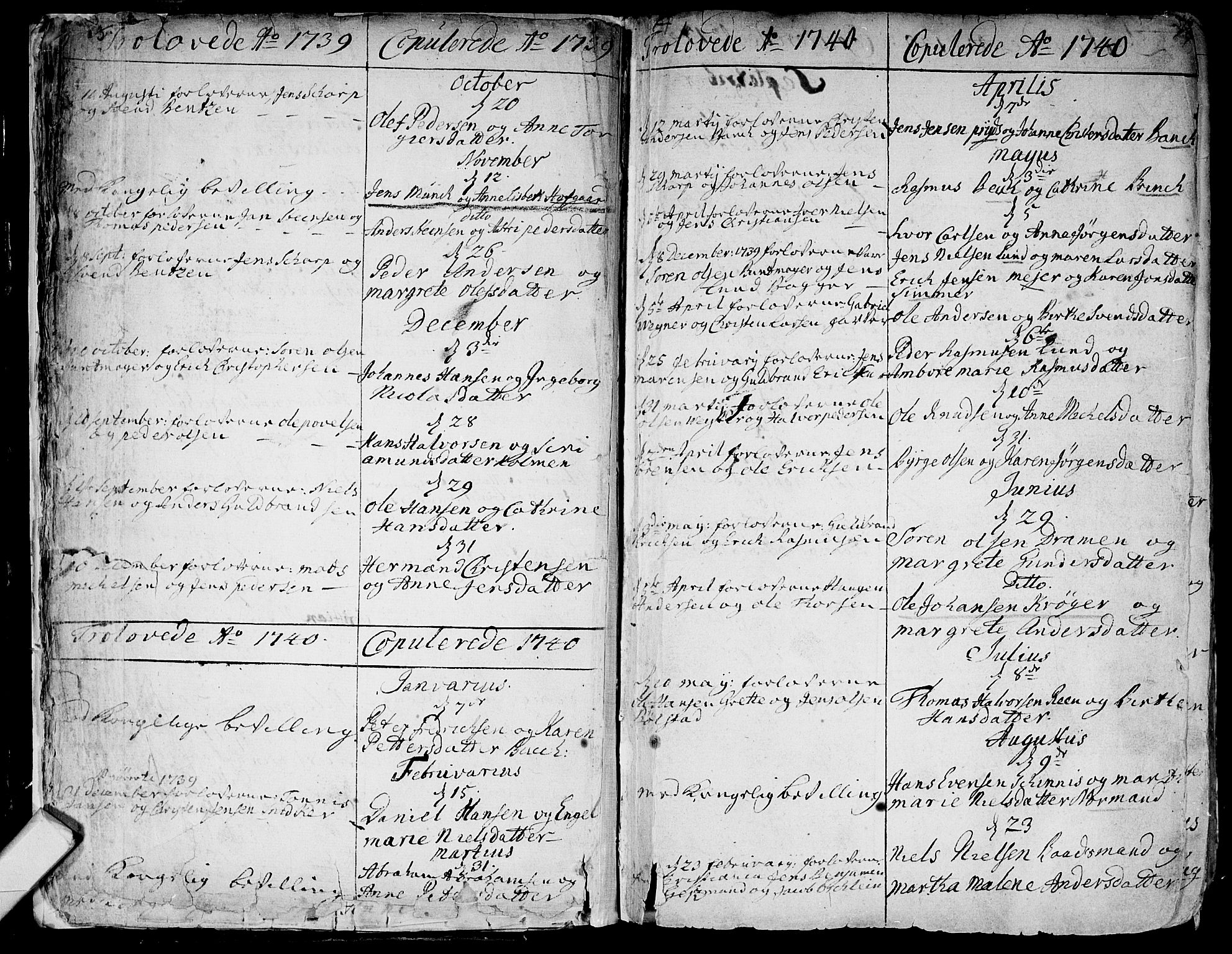 Bragernes kirkebøker, SAKO/A-6/F/Fa/L0004: Parish register (official) no. I 4, 1734-1759, p. 13-14