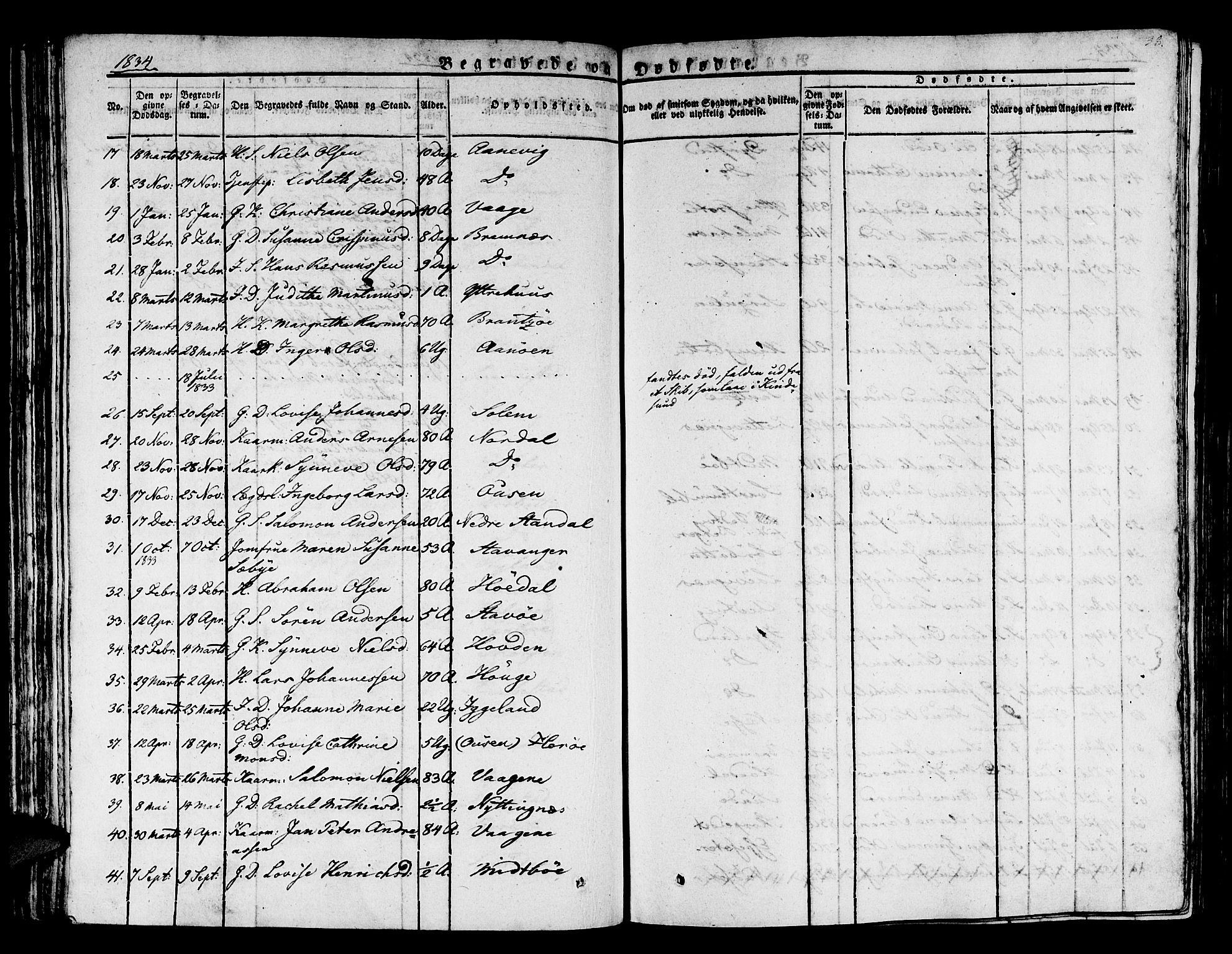Kinn sokneprestembete, AV/SAB-A-80801/H/Haa/Haaa/L0004/0002: Parish register (official) no. A 4II, 1822-1840, p. 38