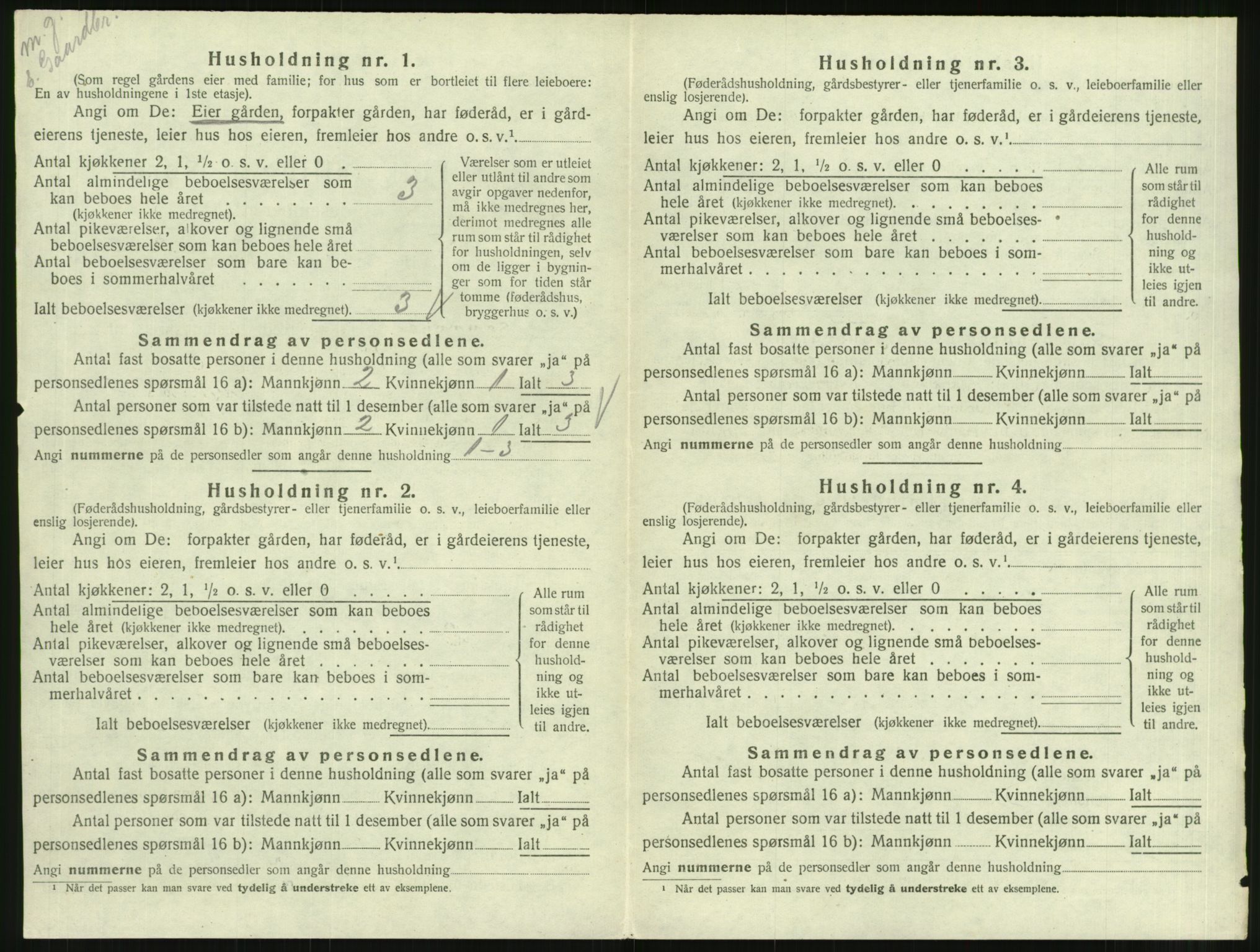 SAT, 1920 census for Ålvundeid, 1920, p. 95