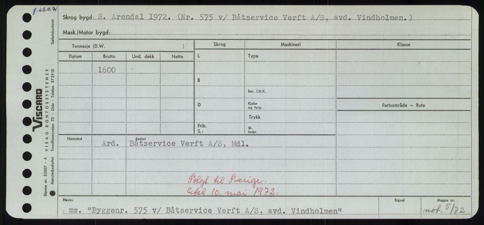 Sjøfartsdirektoratet med forløpere, Skipsmålingen, AV/RA-S-1627/H/Hd/L0006: Fartøy, Byg-Båt, p. 161