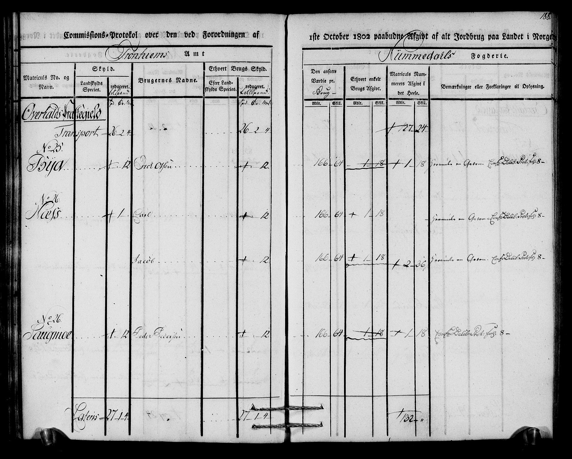 Rentekammeret inntil 1814, Realistisk ordnet avdeling, AV/RA-EA-4070/N/Ne/Nea/L0154: Namdalen fogderi. Kommisjonsprotokoll, 1803, p. 189