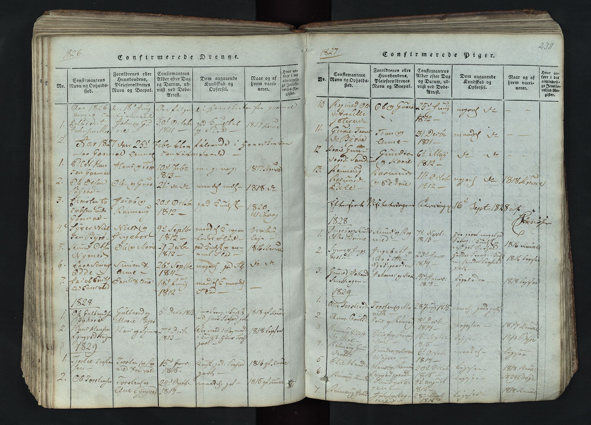 Lom prestekontor, SAH/PREST-070/L/L0002: Parish register (copy) no. 2, 1815-1844, p. 238
