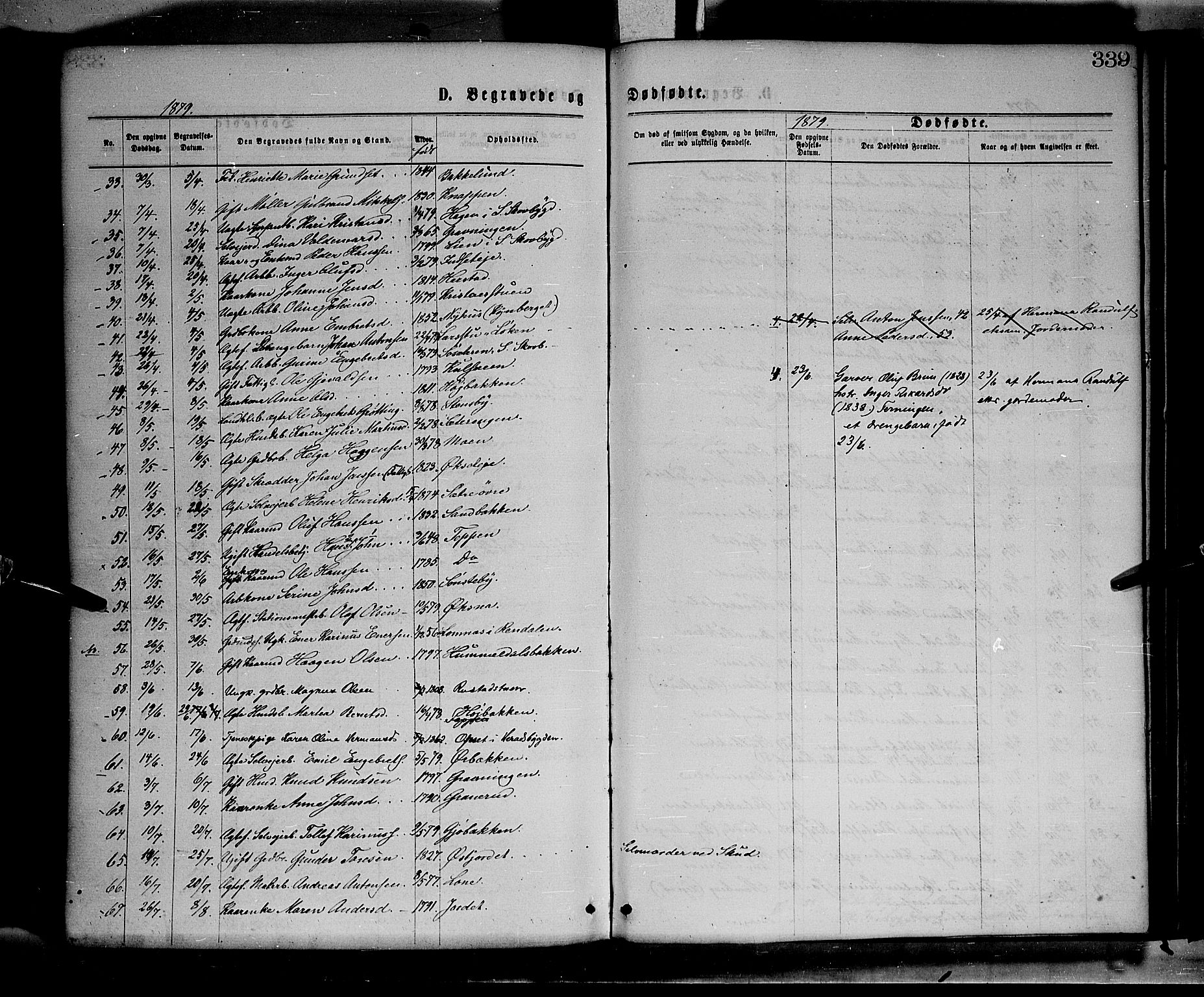 Elverum prestekontor, AV/SAH-PREST-044/H/Ha/Haa/L0011: Parish register (official) no. 11, 1869-1879, p. 339