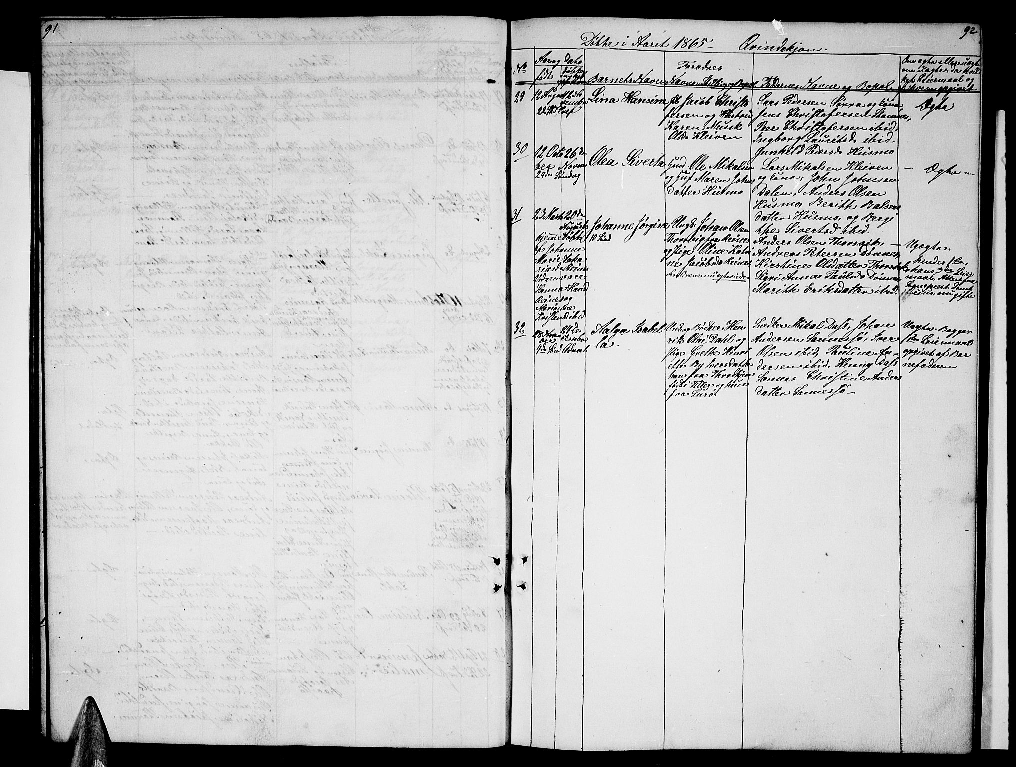 Ministerialprotokoller, klokkerbøker og fødselsregistre - Nordland, AV/SAT-A-1459/831/L0475: Parish register (copy) no. 831C02, 1851-1865, p. 91-92