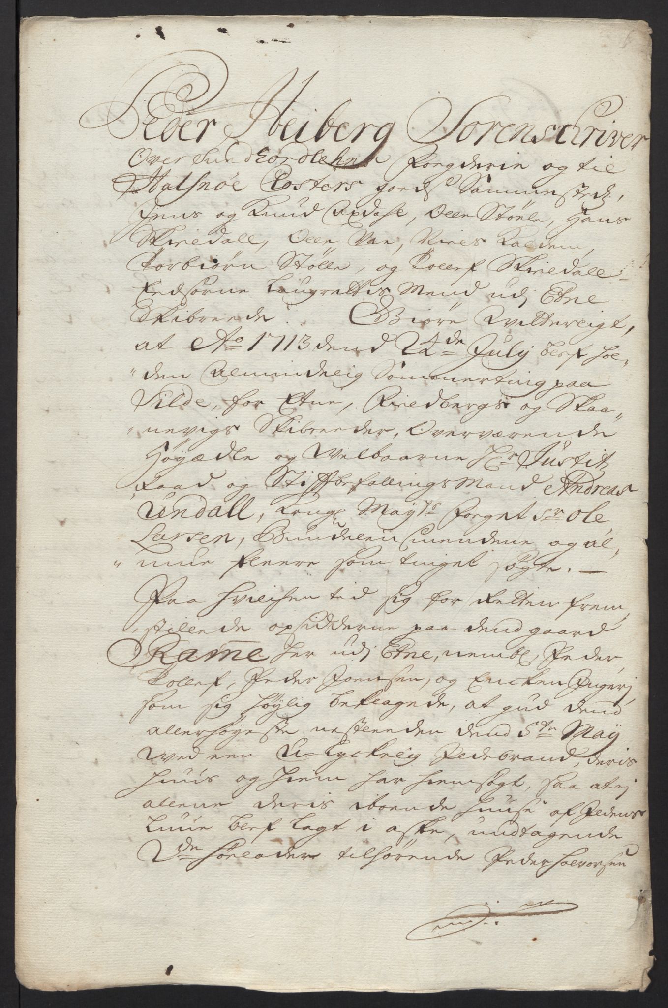 Rentekammeret inntil 1814, Reviderte regnskaper, Fogderegnskap, AV/RA-EA-4092/R48/L2989: Fogderegnskap Sunnhordland og Hardanger, 1713, p. 414