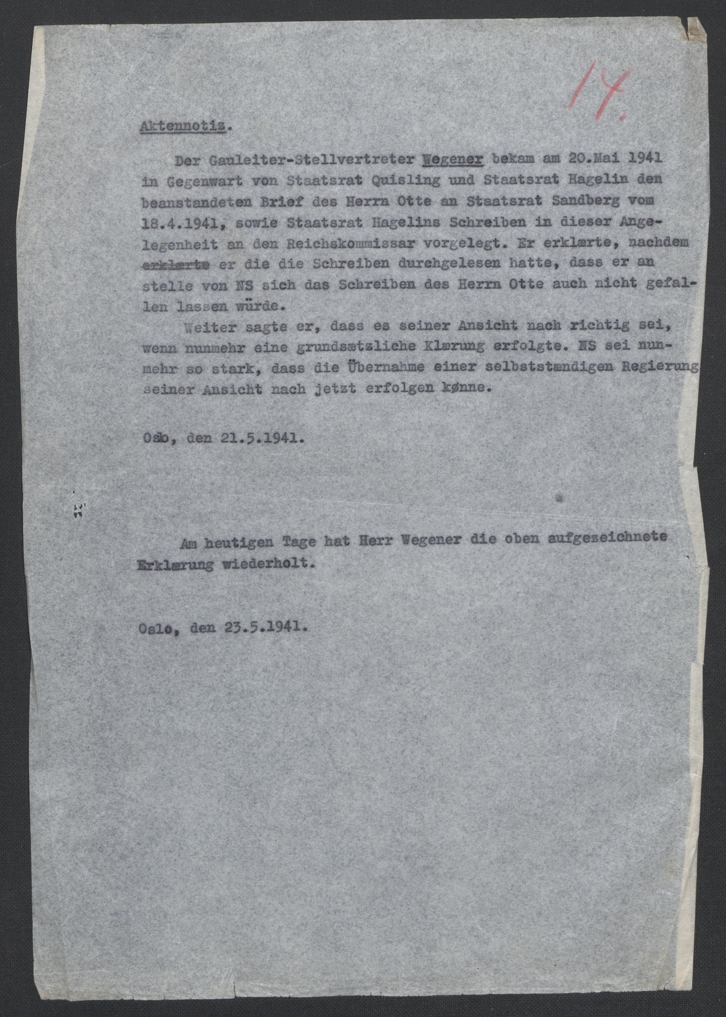 Landssvikarkivet, Oslo politikammer, AV/RA-S-3138-01/D/Da/L0003: Dnr. 29, 1945, p. 1137