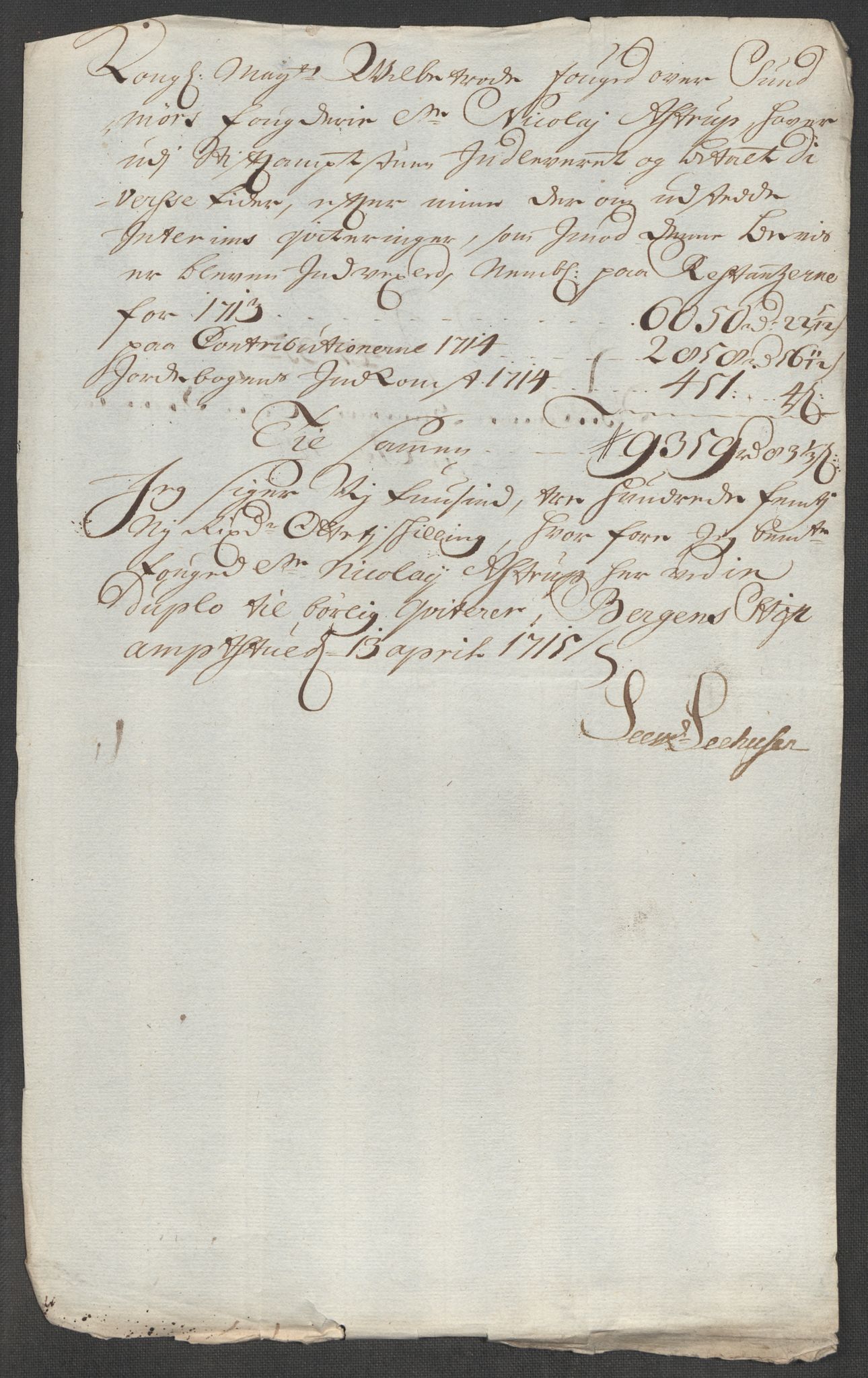 Rentekammeret inntil 1814, Reviderte regnskaper, Fogderegnskap, AV/RA-EA-4092/R54/L3566: Fogderegnskap Sunnmøre, 1714, p. 261