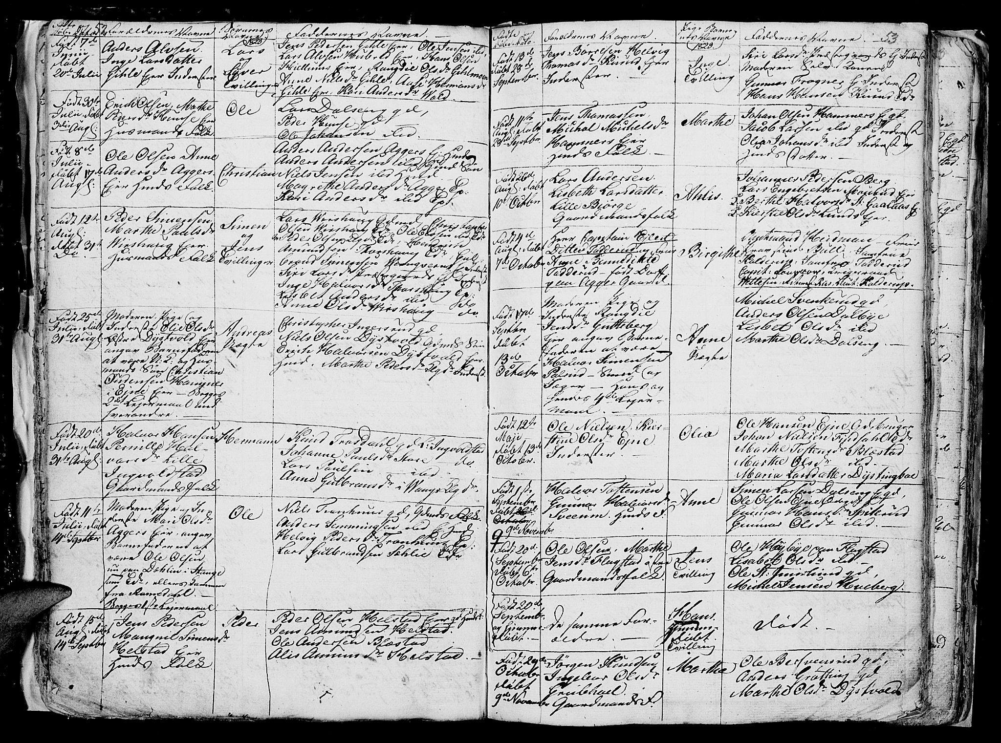 Vang prestekontor, Hedmark, AV/SAH-PREST-008/H/Ha/Hab/L0006: Parish register (copy) no. 6, 1819-1832, p. 52-53