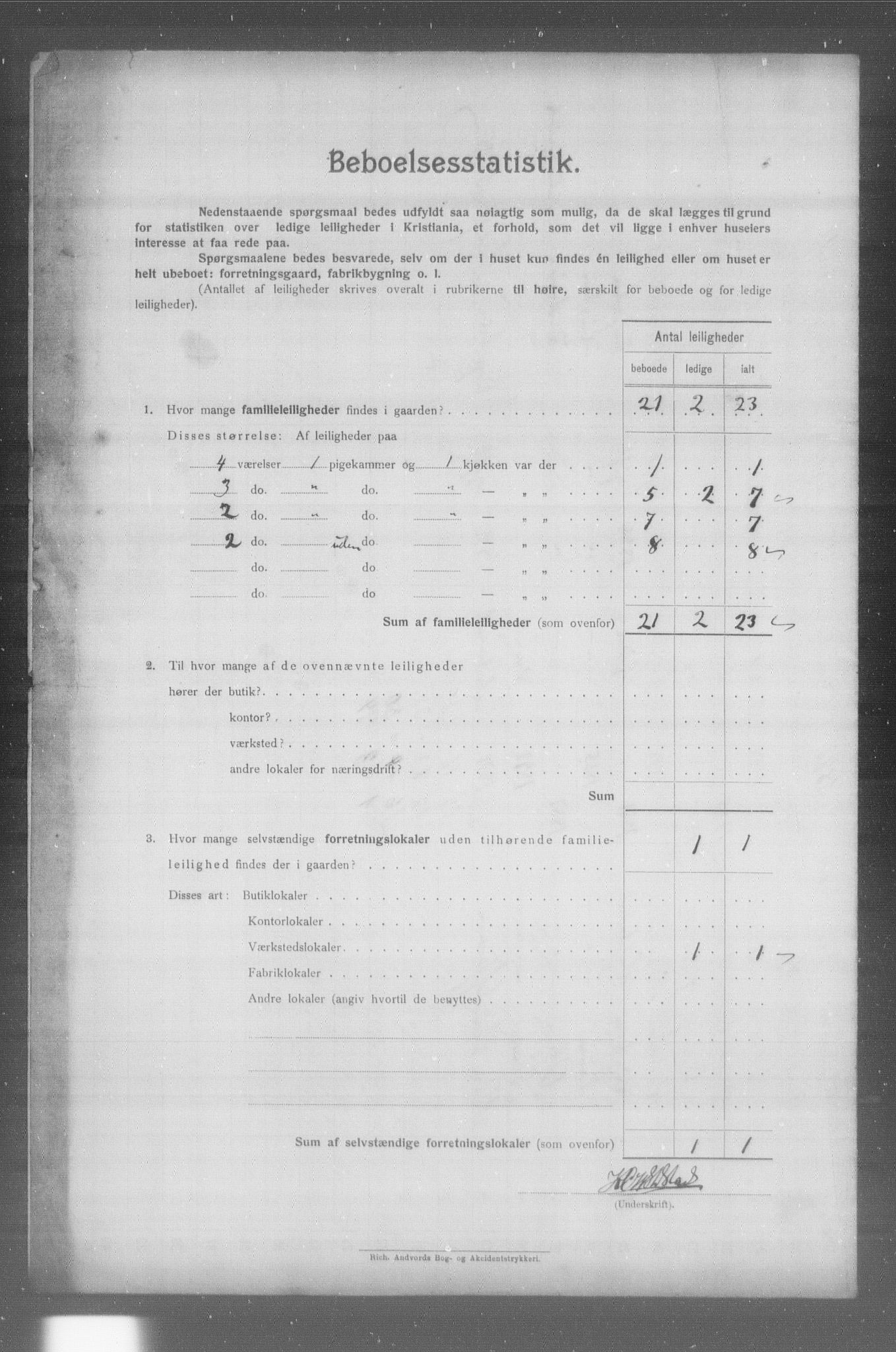 OBA, Municipal Census 1904 for Kristiania, 1904, p. 23718