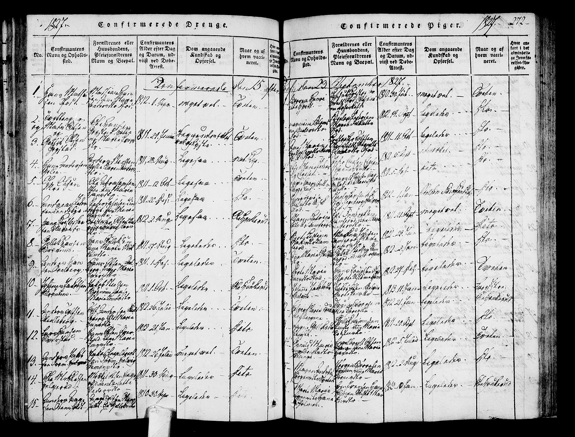 Sandar kirkebøker, SAKO/A-243/F/Fa/L0004: Parish register (official) no. 4, 1814-1832, p. 272