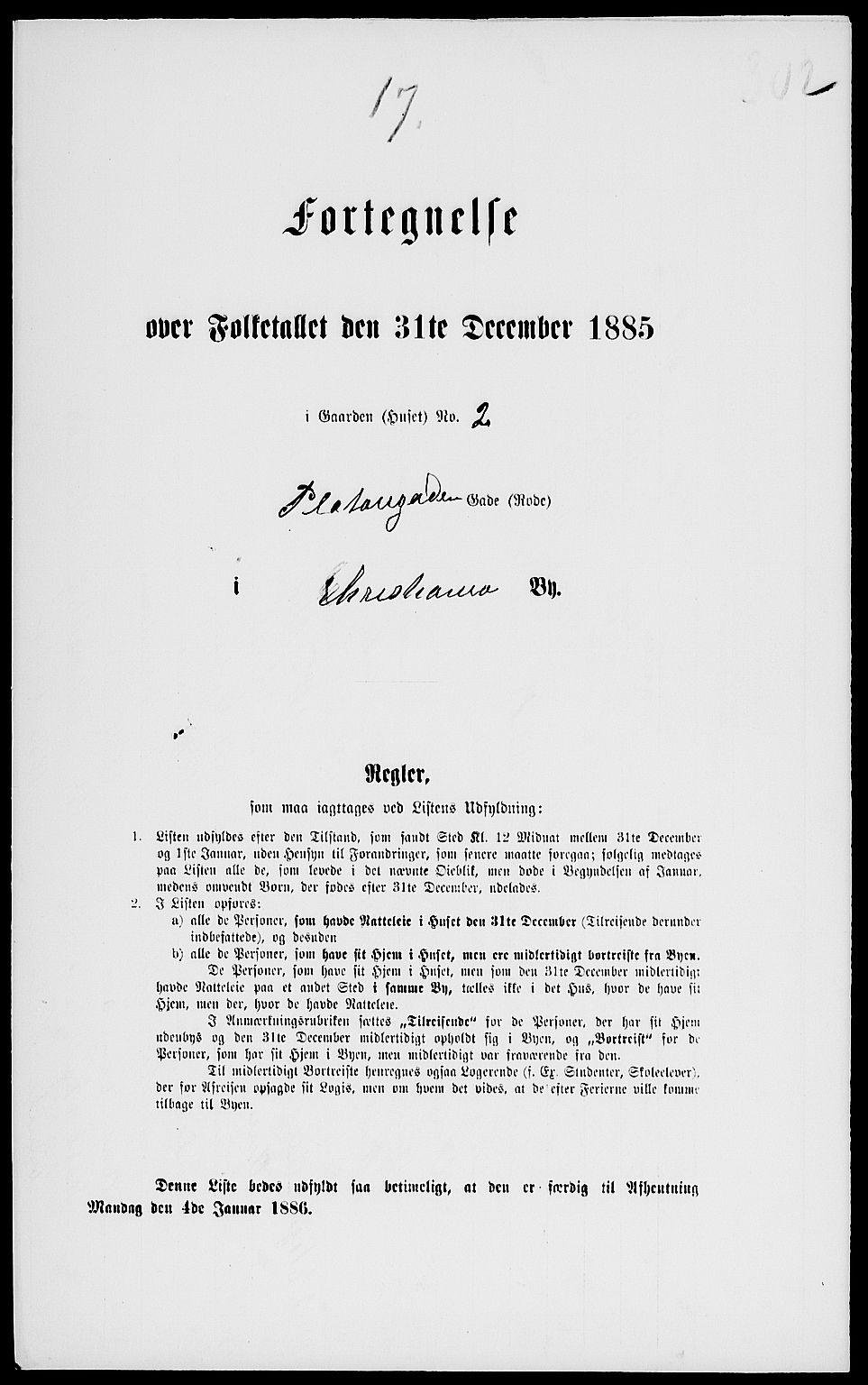 RA, 1885 census for 0301 Kristiania, 1885, p. 8520