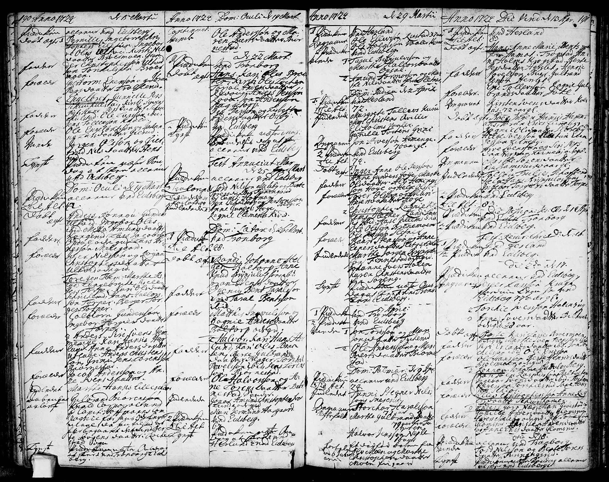 Eidsberg prestekontor Kirkebøker, SAO/A-10905/F/Fa/L0001: Parish register (official) no. I 1, 1710-1730, p. 190-191