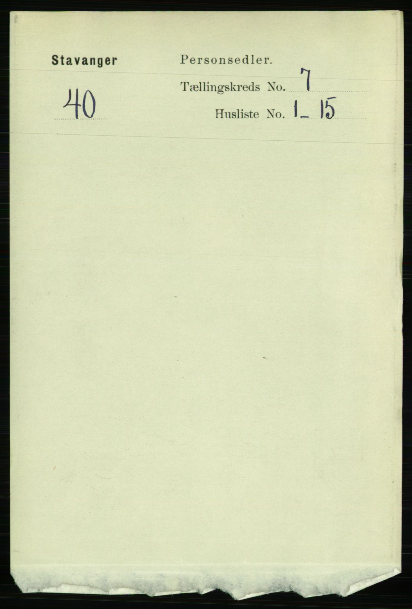 RA, 1891 census for 1103 Stavanger, 1891, p. 10968