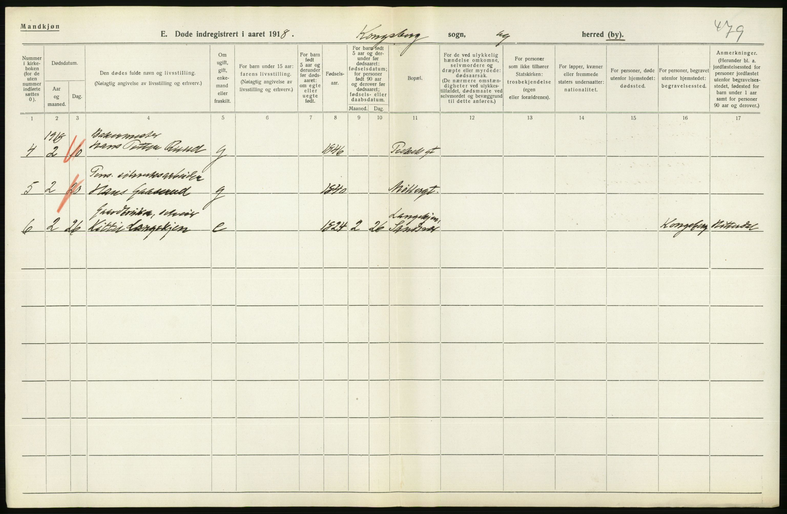 Statistisk sentralbyrå, Sosiodemografiske emner, Befolkning, AV/RA-S-2228/D/Df/Dfb/Dfbh/L0020: Buskerud fylke: Døde. Bygder og byer., 1918, p. 612