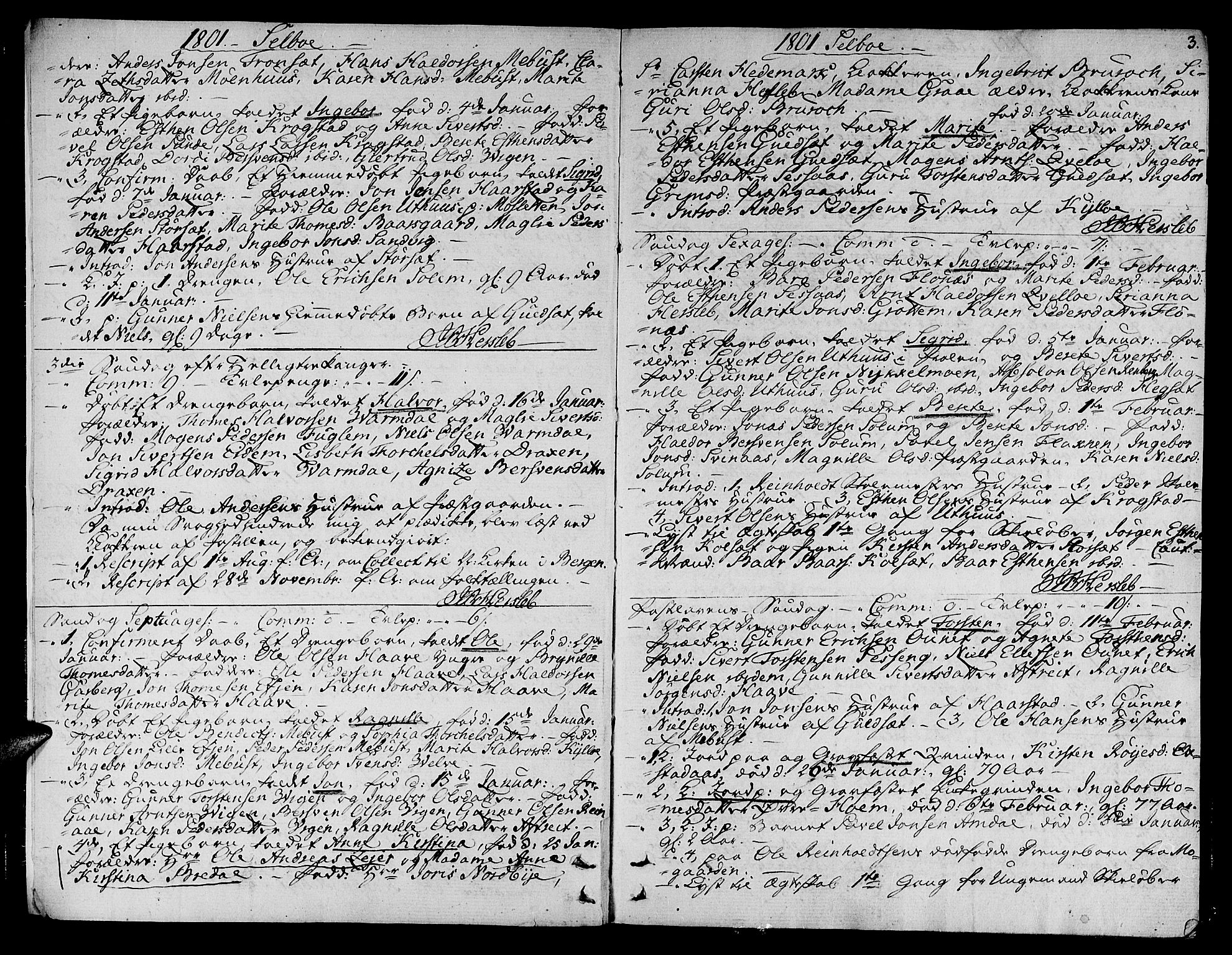 Ministerialprotokoller, klokkerbøker og fødselsregistre - Sør-Trøndelag, SAT/A-1456/695/L1140: Parish register (official) no. 695A03, 1801-1815, p. 3