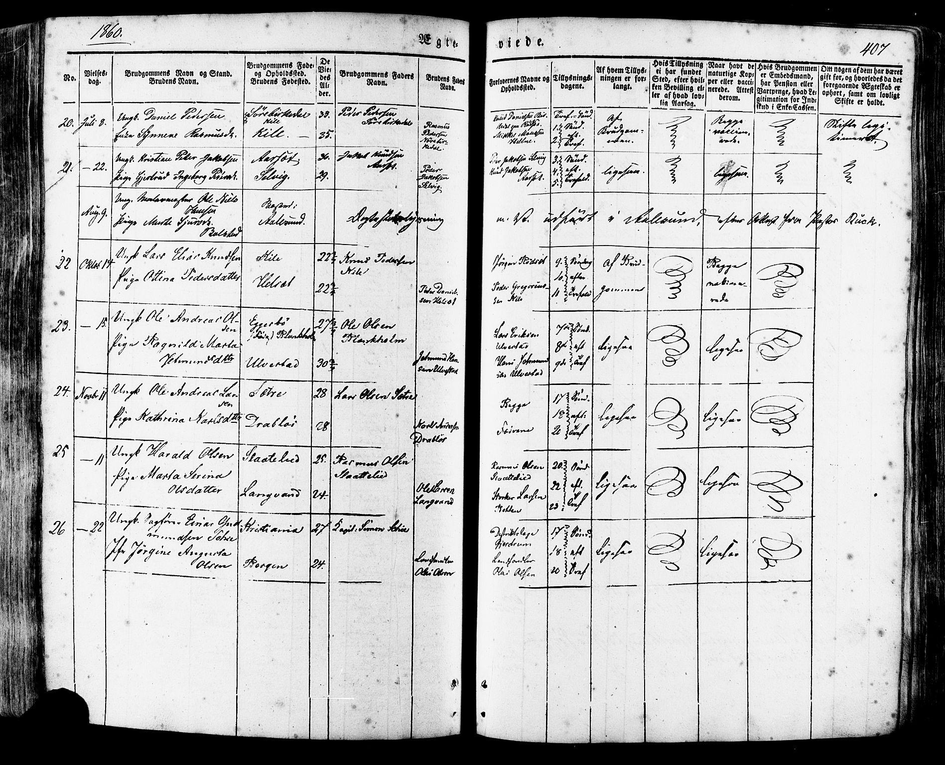 Ministerialprotokoller, klokkerbøker og fødselsregistre - Møre og Romsdal, SAT/A-1454/511/L0140: Parish register (official) no. 511A07, 1851-1878, p. 407