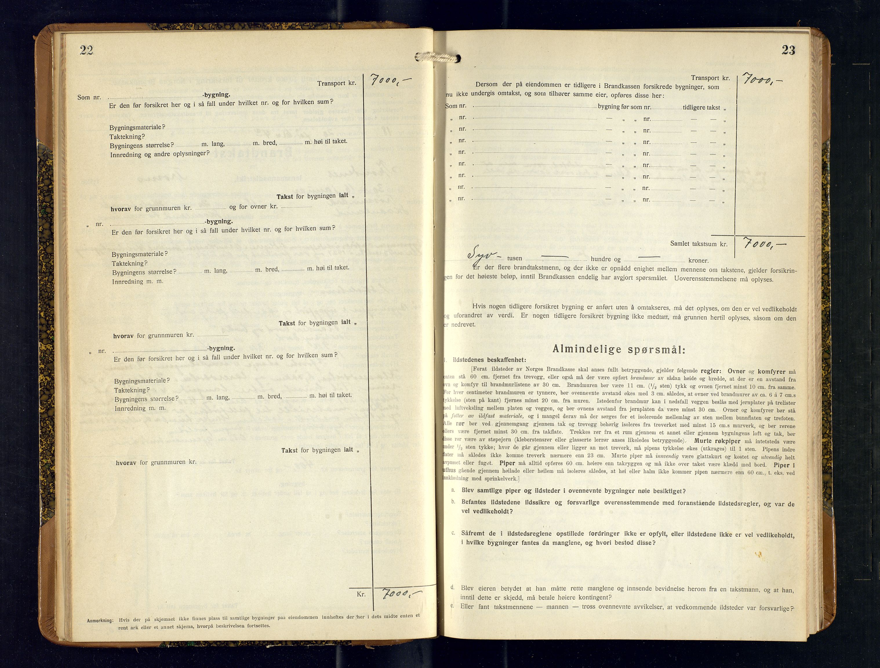 Harstad lensmannskontor, AV/SATØ-SATØ-10/F/Fr/Fra/L0615: Branntakstprotokoll (S), 1929-1932, p. 22-23