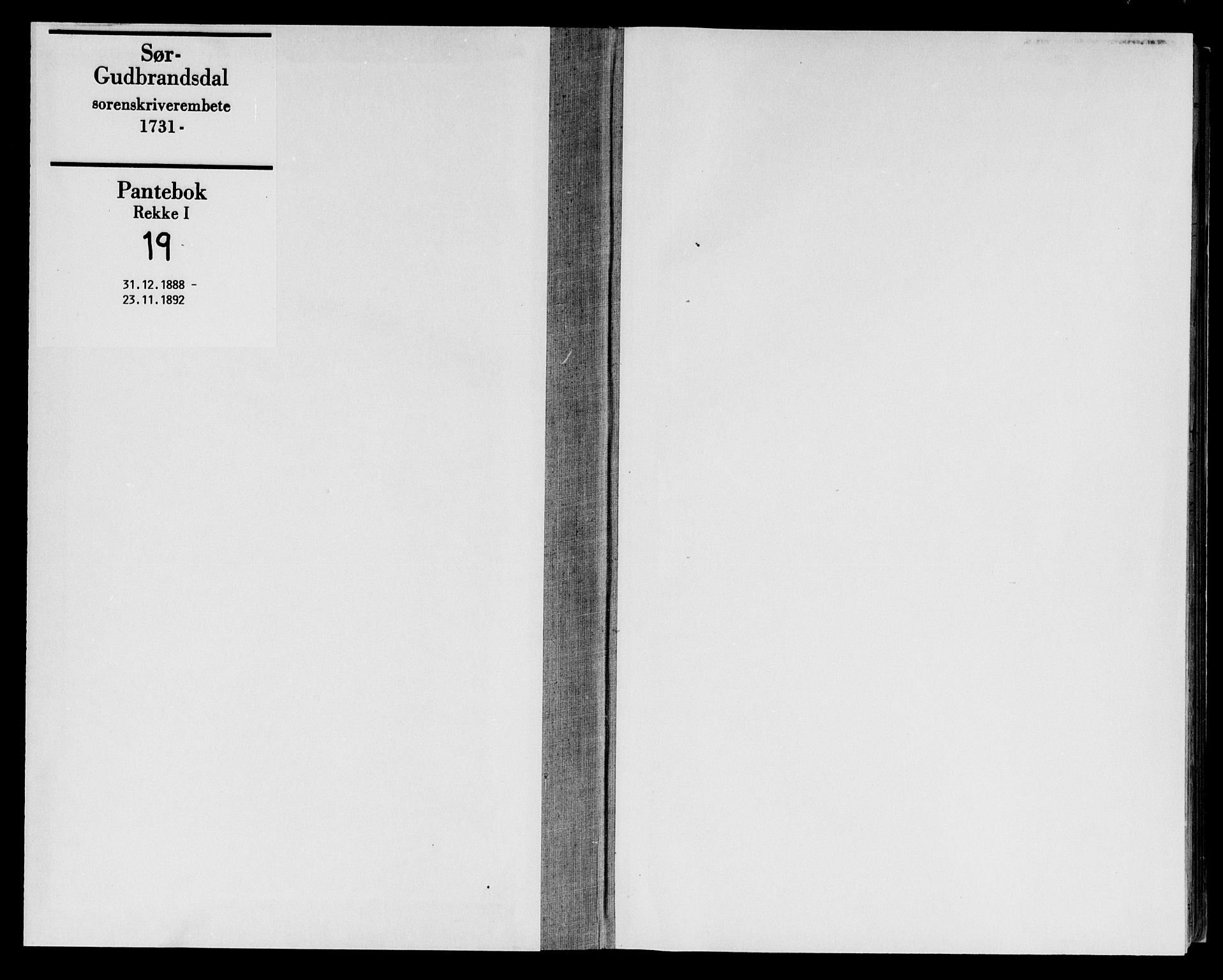 Sør-Gudbrandsdal tingrett, SAH/TING-004/H/Hb/Hba/L0019: Mortgage book no. I 19, 1888-1892