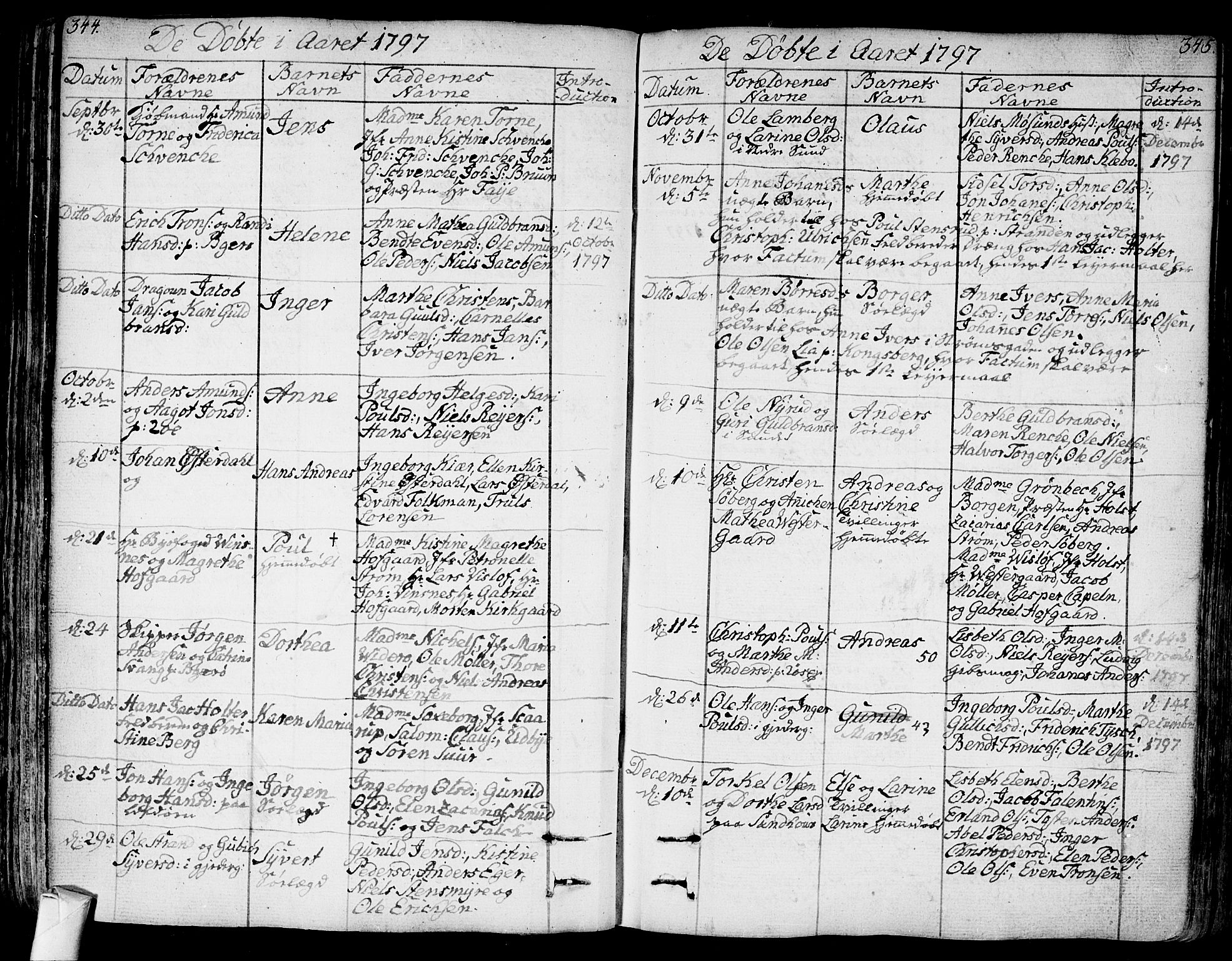 Bragernes kirkebøker, AV/SAKO-A-6/F/Fa/L0006a: Parish register (official) no. I 6, 1782-1814, p. 344-345