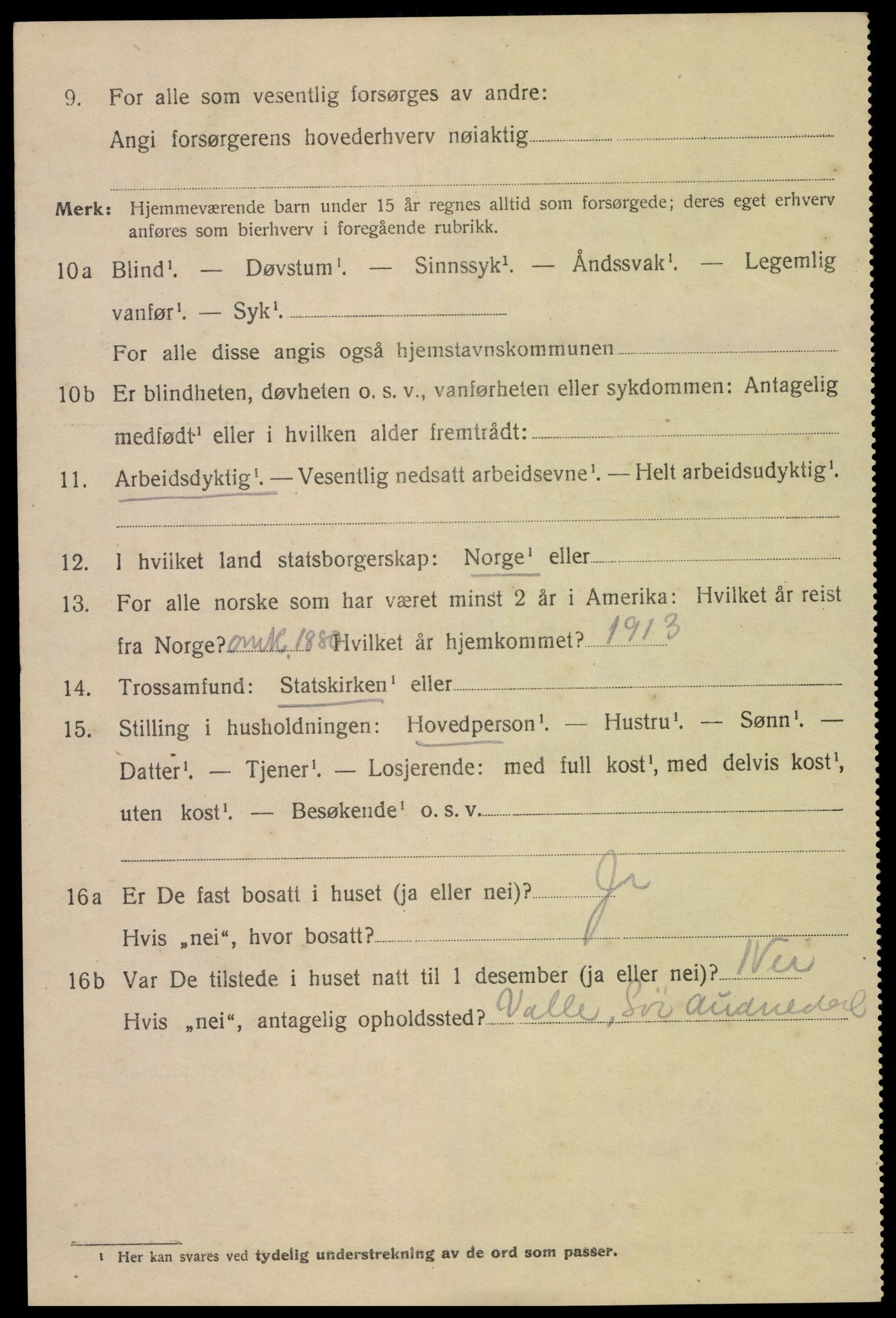 SAK, 1920 census for Mandal, 1920, p. 7210