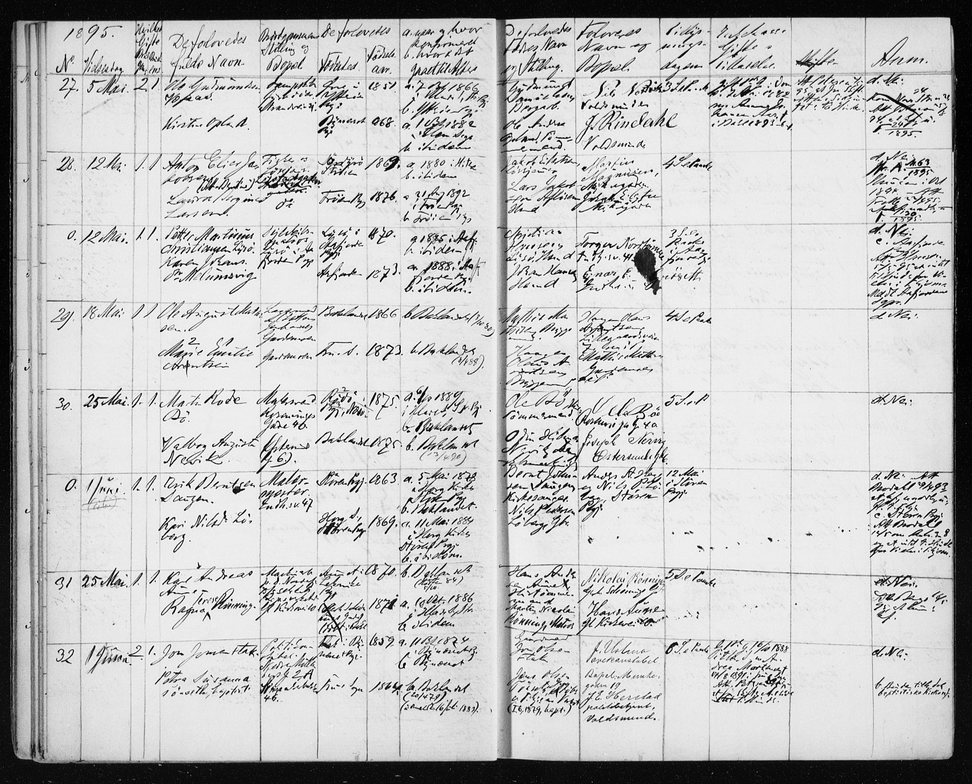 Ministerialprotokoller, klokkerbøker og fødselsregistre - Sør-Trøndelag, AV/SAT-A-1456/604/L0191: Parish register (official) no. 604A12, 1892-1900