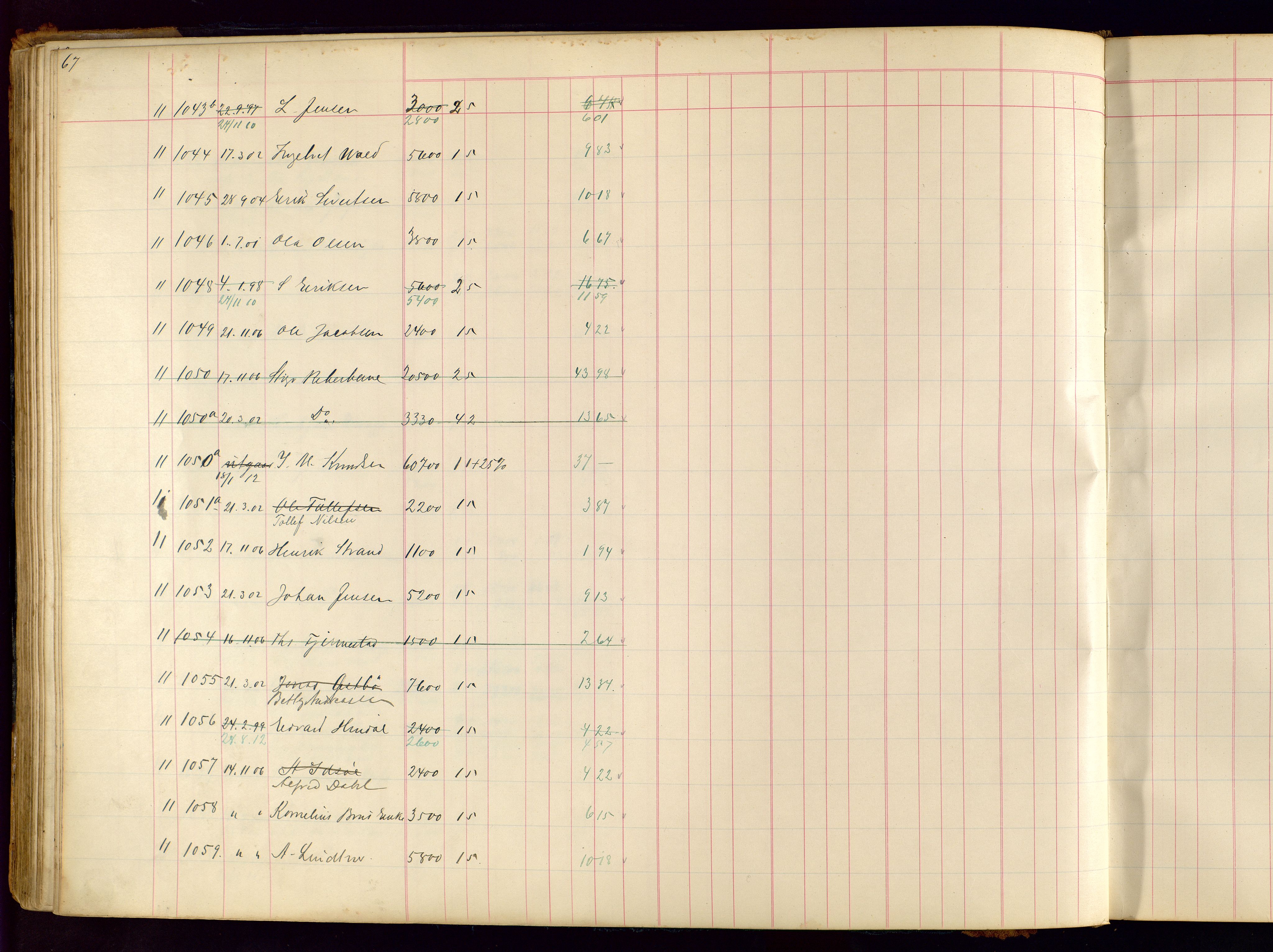 Norges Brannkasse Stavanger, AV/SAST-A-102143/F/Fc/L0001: Brannkontingentprotokoll, 1903-1912, p. 67