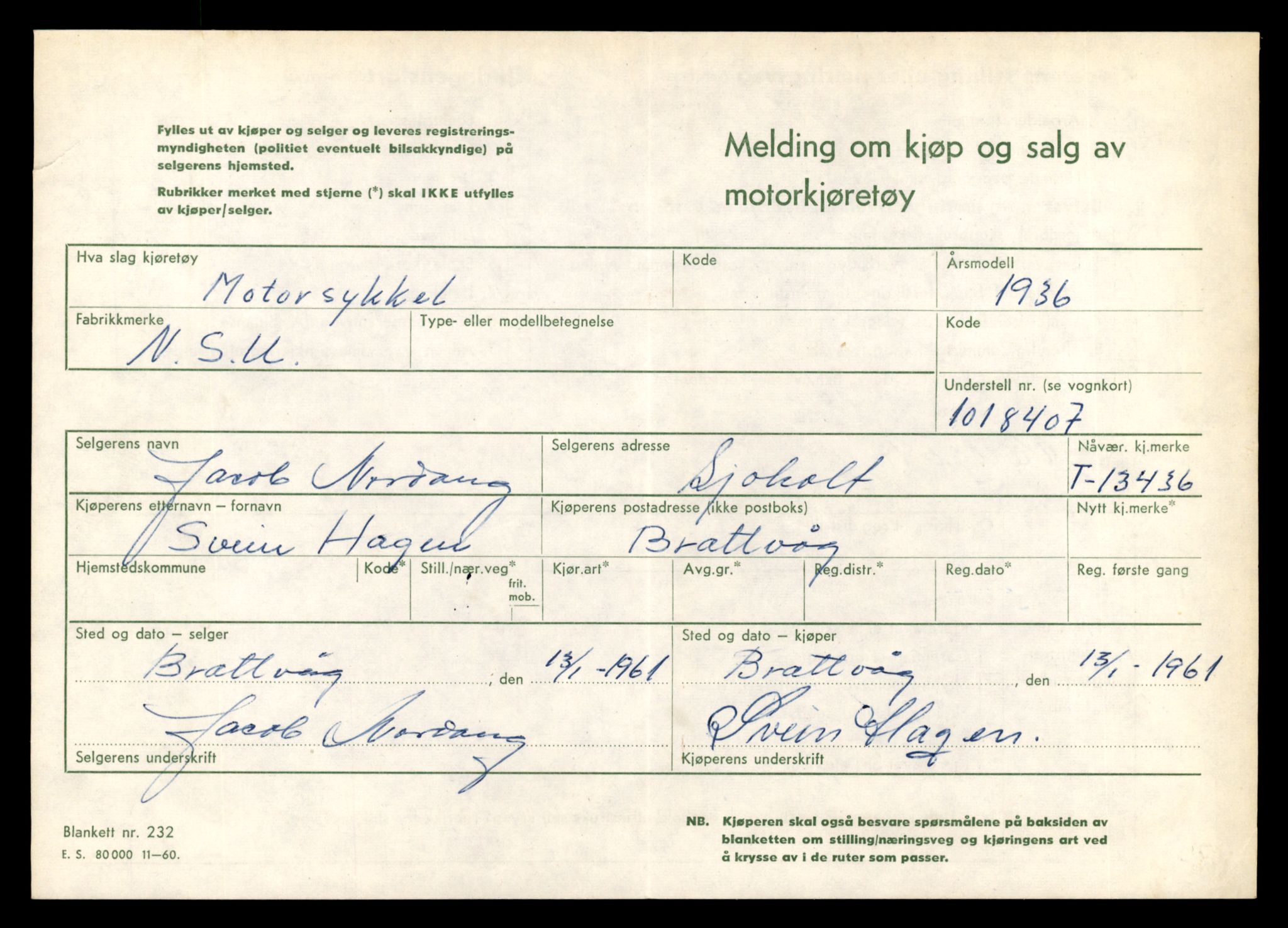 Møre og Romsdal vegkontor - Ålesund trafikkstasjon, AV/SAT-A-4099/F/Fe/L0039: Registreringskort for kjøretøy T 13361 - T 13530, 1927-1998, p. 1273