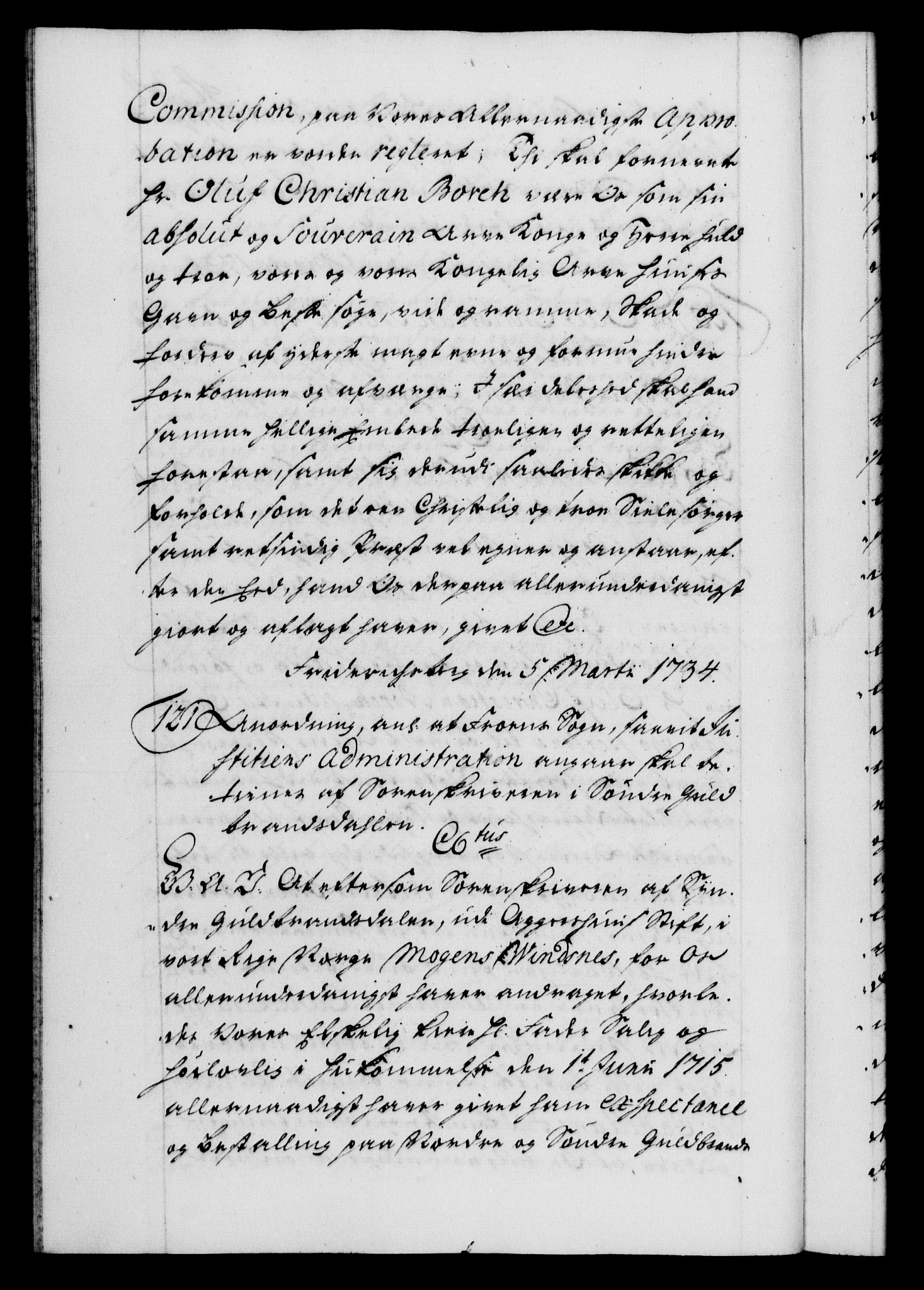 Danske Kanselli 1572-1799, AV/RA-EA-3023/F/Fc/Fca/Fcaa/L0028: Norske registre, 1733-1734, p. 434b