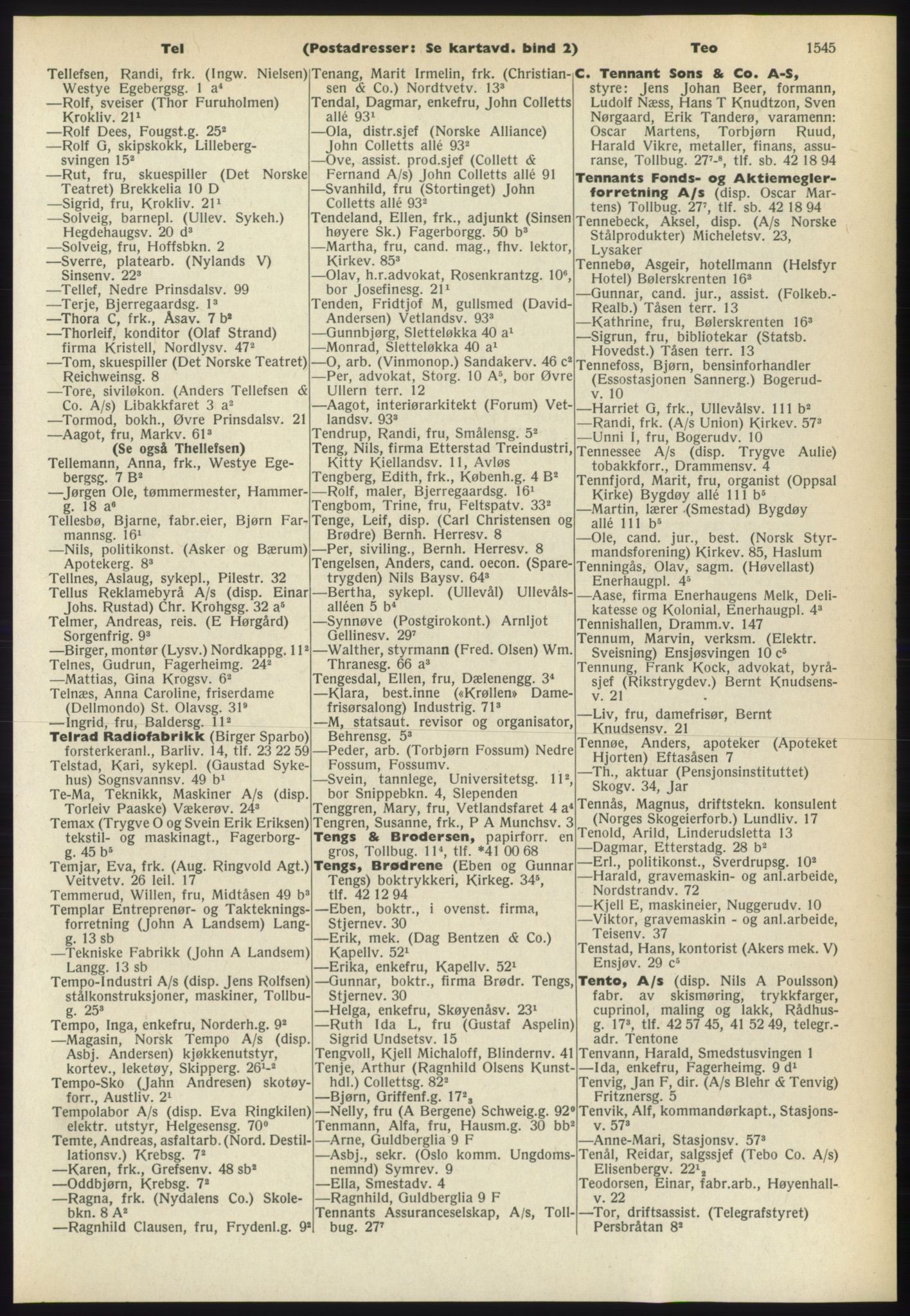 Kristiania/Oslo adressebok, PUBL/-, 1965-1966, p. 1545