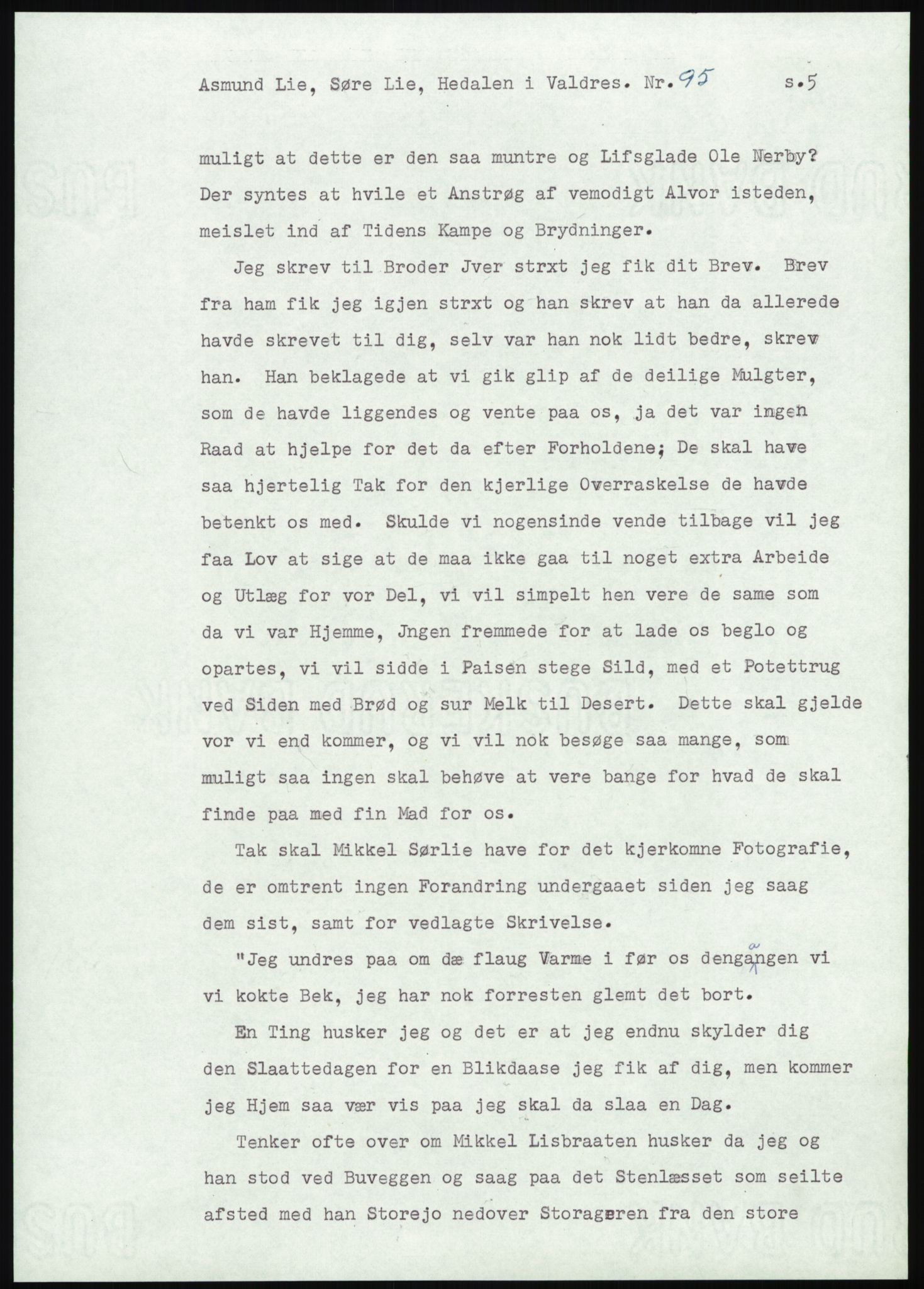 Samlinger til kildeutgivelse, Amerikabrevene, AV/RA-EA-4057/F/L0013: Innlån fra Oppland: Lie (brevnr 79-115) - Nordrum, 1838-1914, p. 225