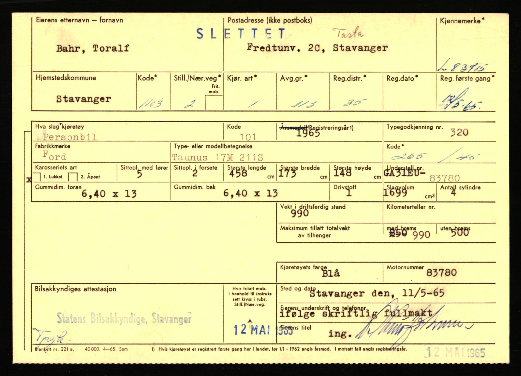 Stavanger trafikkstasjon, AV/SAST-A-101942/0/F/L0072: L-82200 - L-84099, 1930-1971, p. 1777