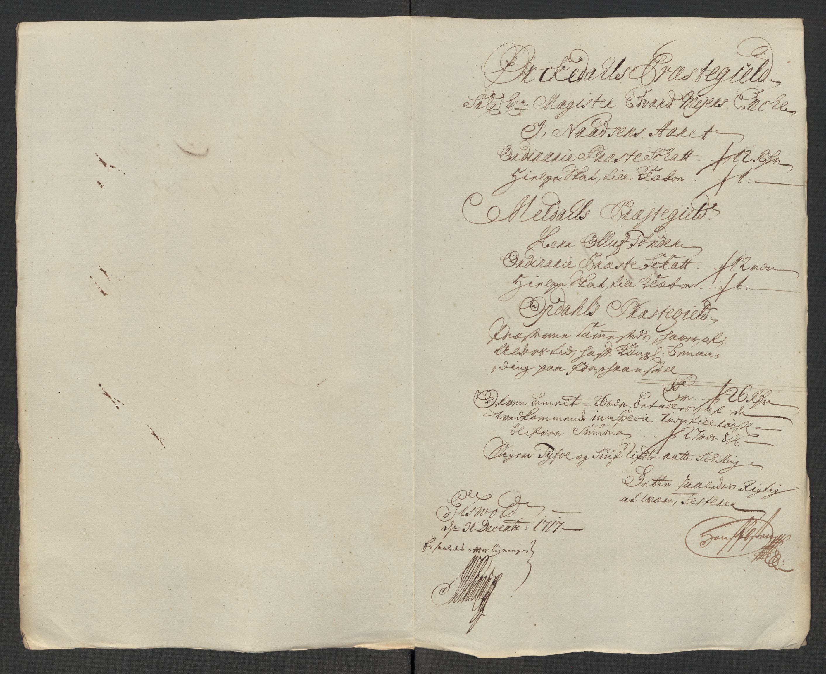 Rentekammeret inntil 1814, Reviderte regnskaper, Fogderegnskap, AV/RA-EA-4092/R60/L3969: Fogderegnskap Orkdal og Gauldal, 1717, p. 124