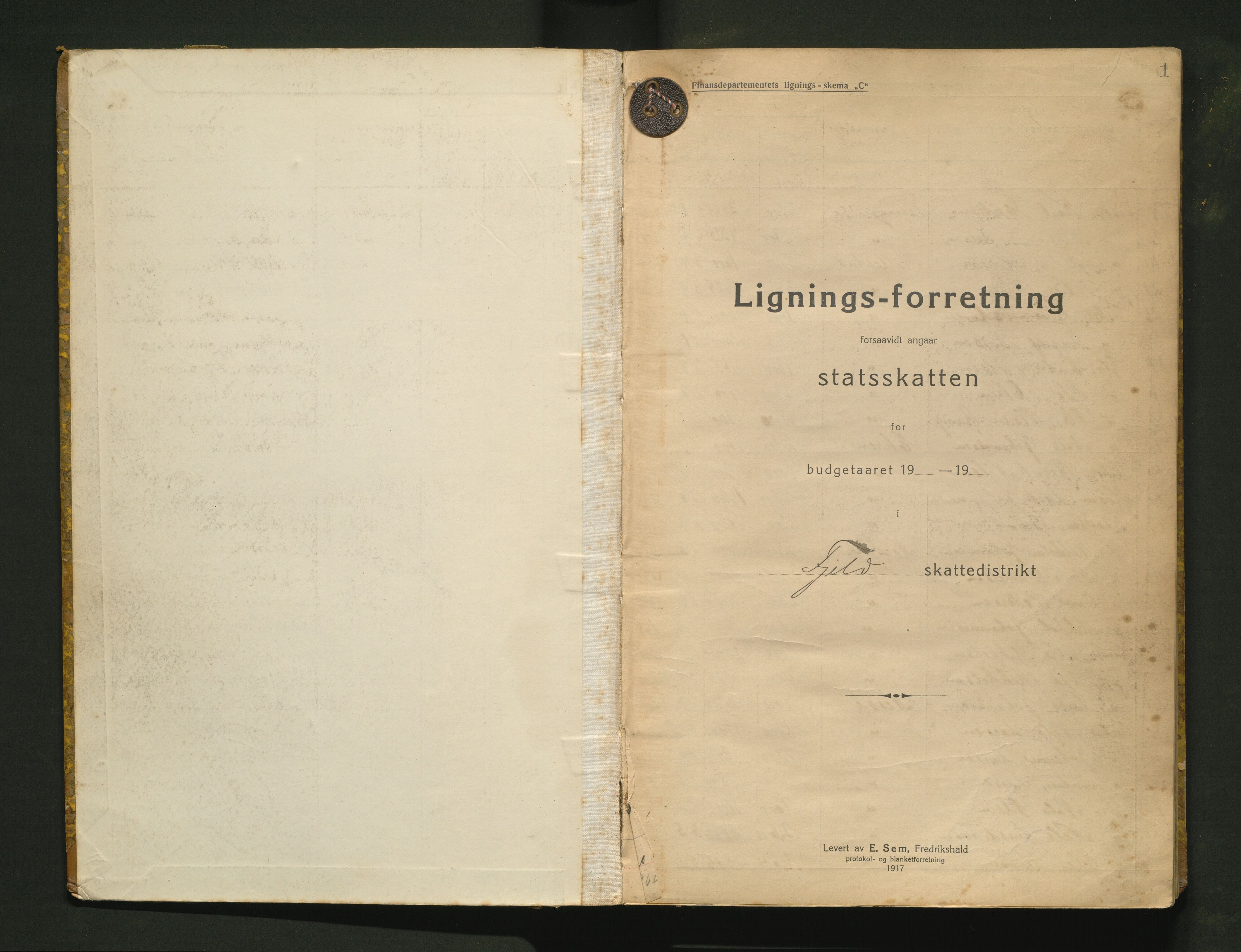 Fjell kommune. Likningsnemnda, IKAH/1246-142/F/Fb/L0002: Likningsprotokoll, 1916-1919