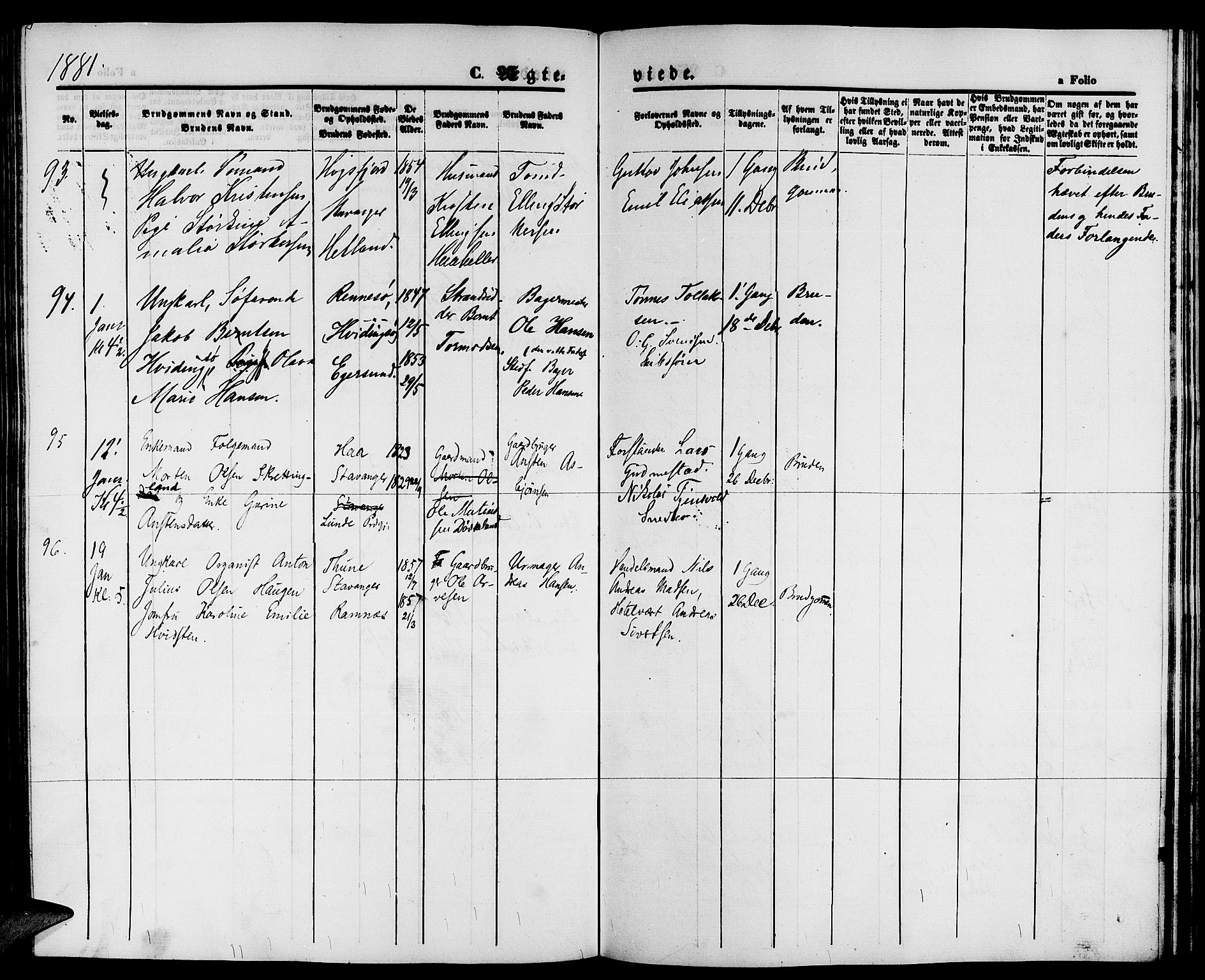 St. Petri sokneprestkontor, AV/SAST-A-101813/001/30/30BB/L0003: Parish register (copy) no. B 3, 1873-1885