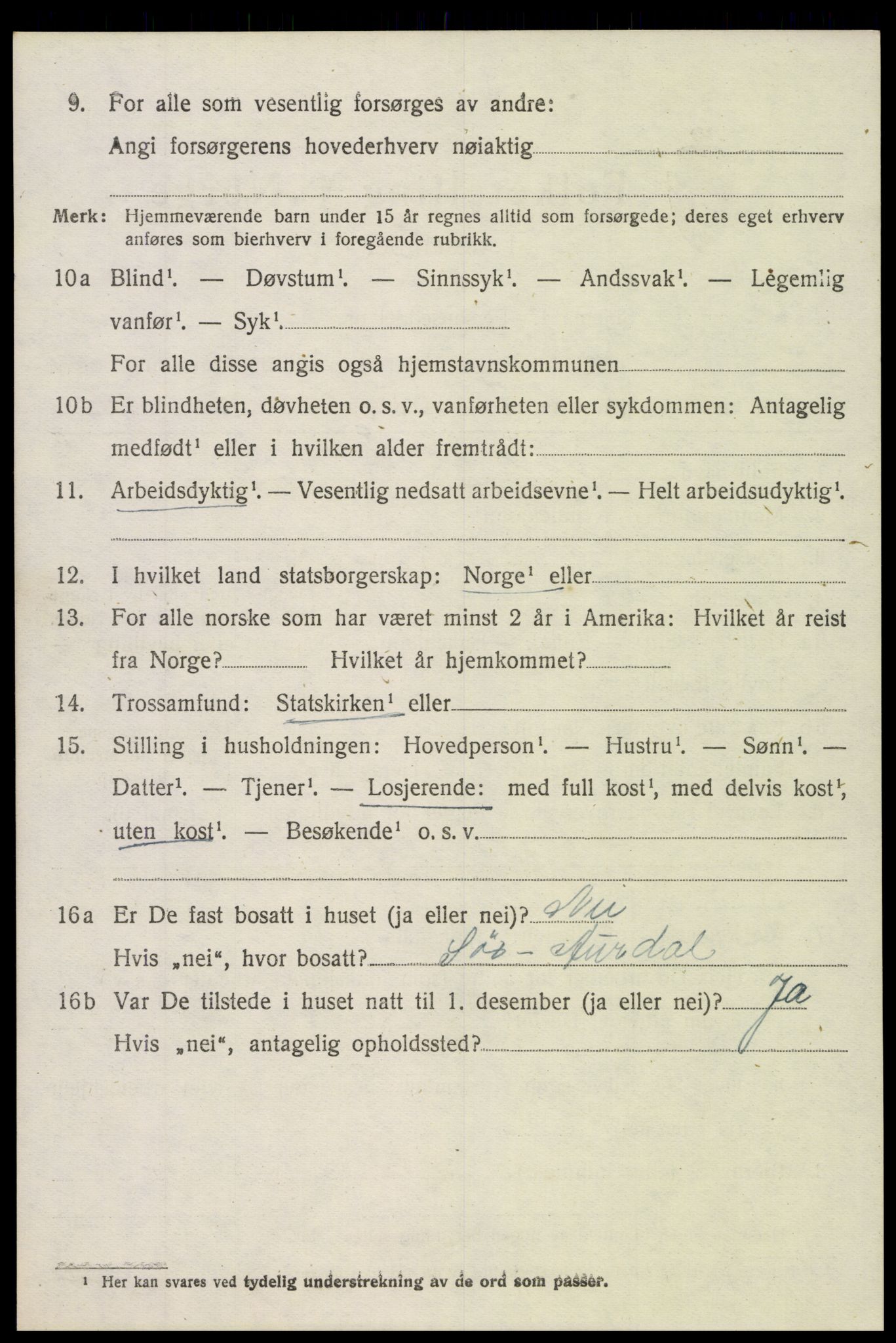 SAH, 1920 census for Sør-Aurdal, 1920, p. 7662