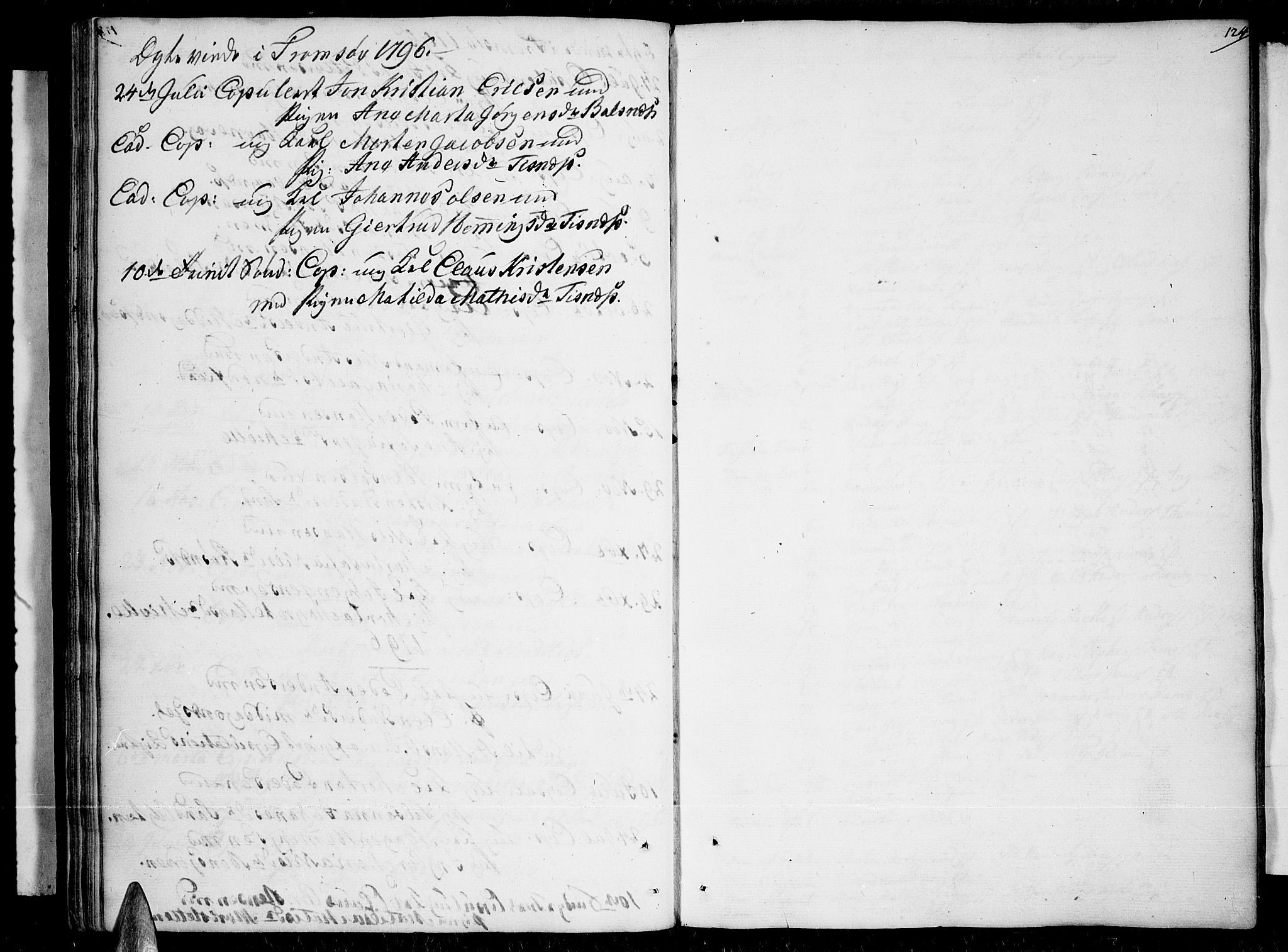 Tromsø sokneprestkontor/stiftsprosti/domprosti, AV/SATØ-S-1343/G/Ga/L0003kirke: Parish register (official) no. 3, 1779-1796, p. 124