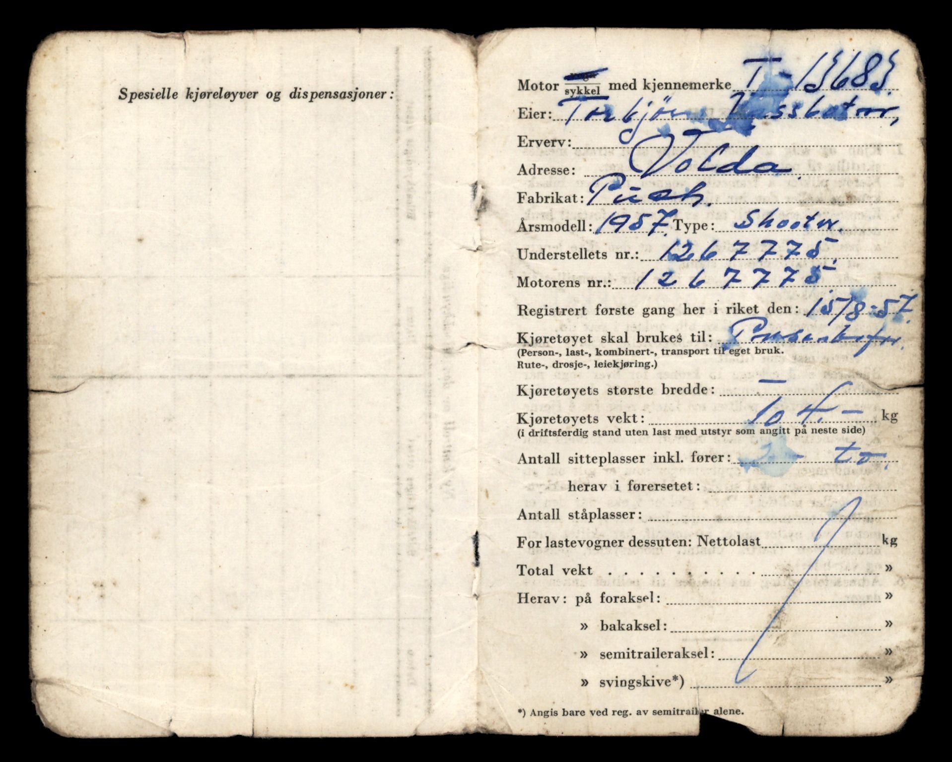 Møre og Romsdal vegkontor - Ålesund trafikkstasjon, AV/SAT-A-4099/F/Fe/L0040: Registreringskort for kjøretøy T 13531 - T 13709, 1927-1998, p. 2619
